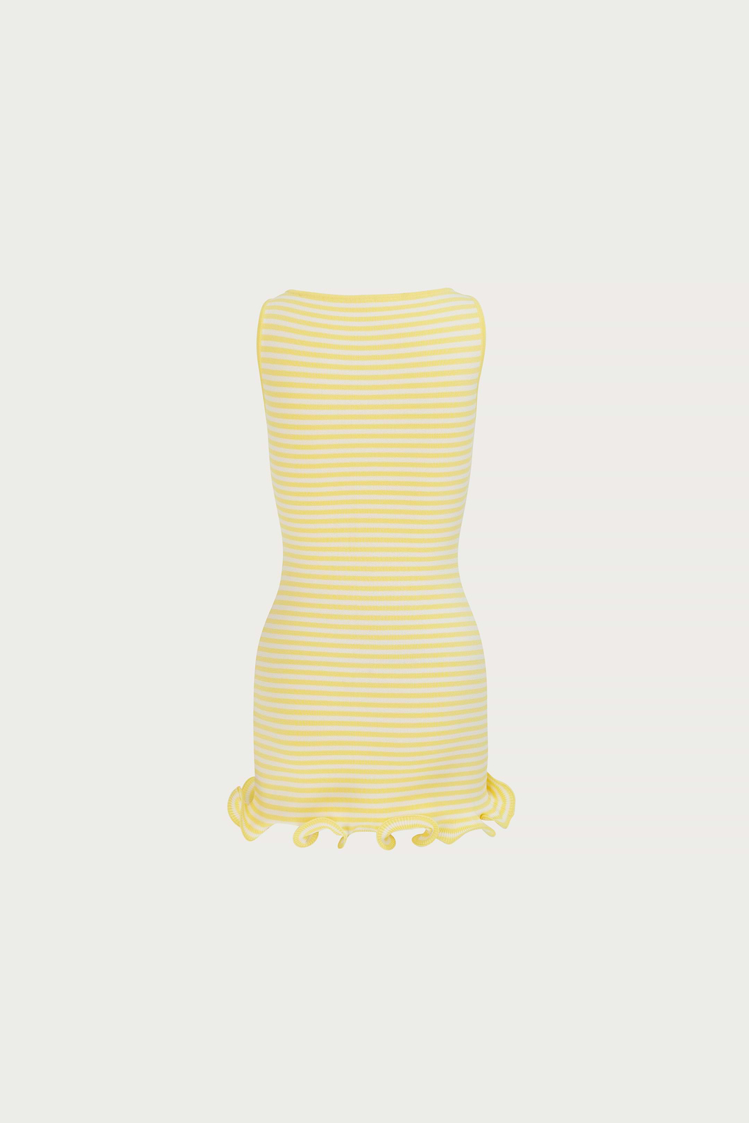 SAME Ruffle Hem Tank Mini Dress | Yellow Stripe | Women's Dress SAME Ruffle Hem Tank Mini Dress | Yellow Stripe | Women's Dress