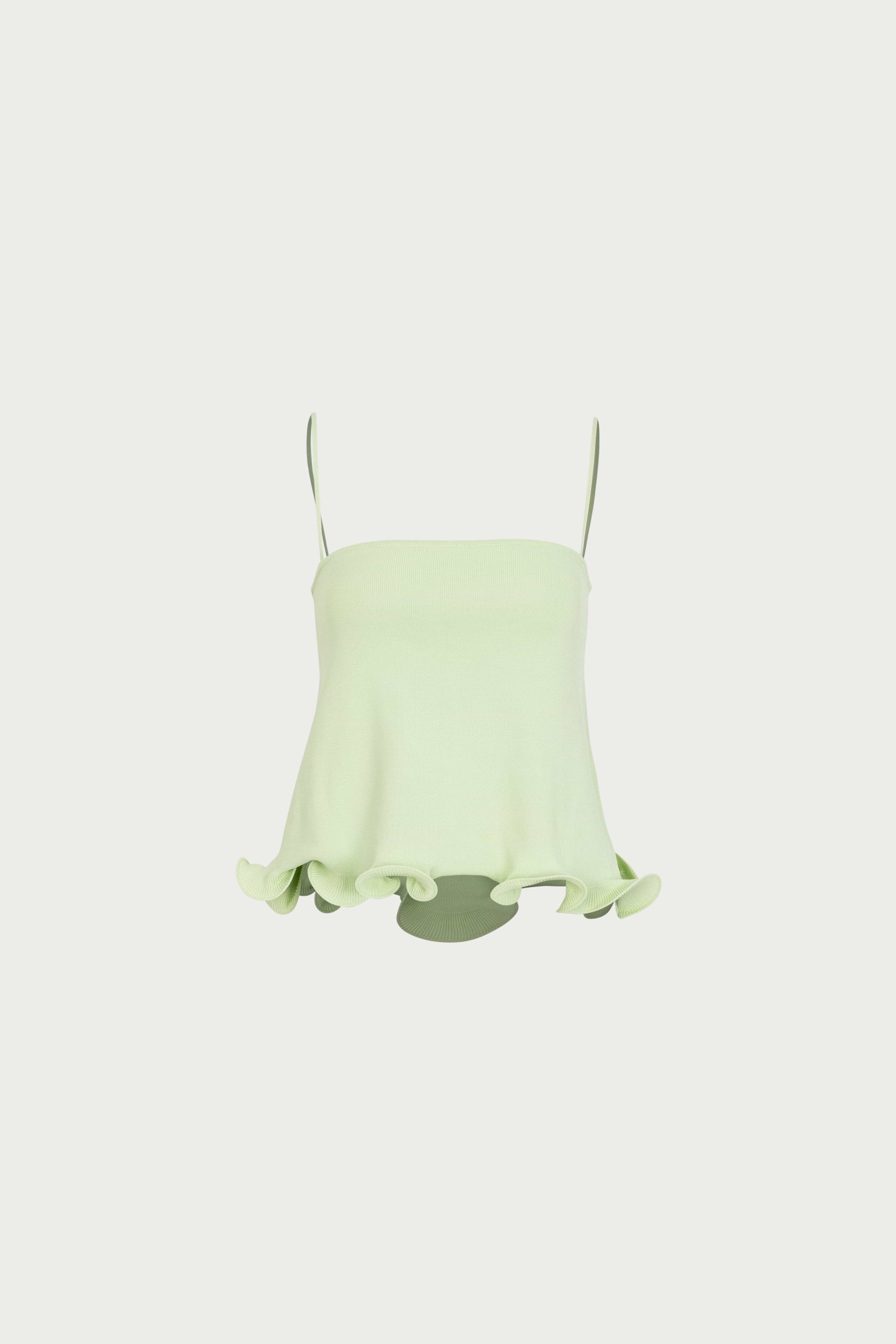 Ruffle Hem Tank (Mint)