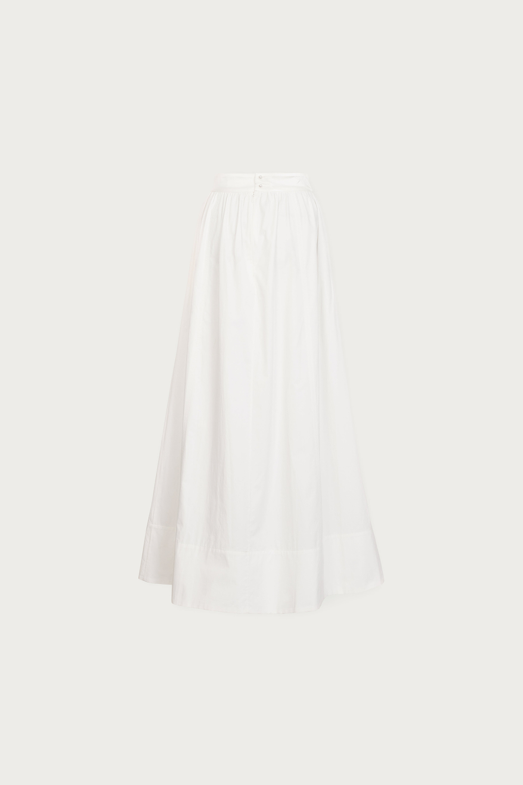 Poplin Maxi Skirt (White)
