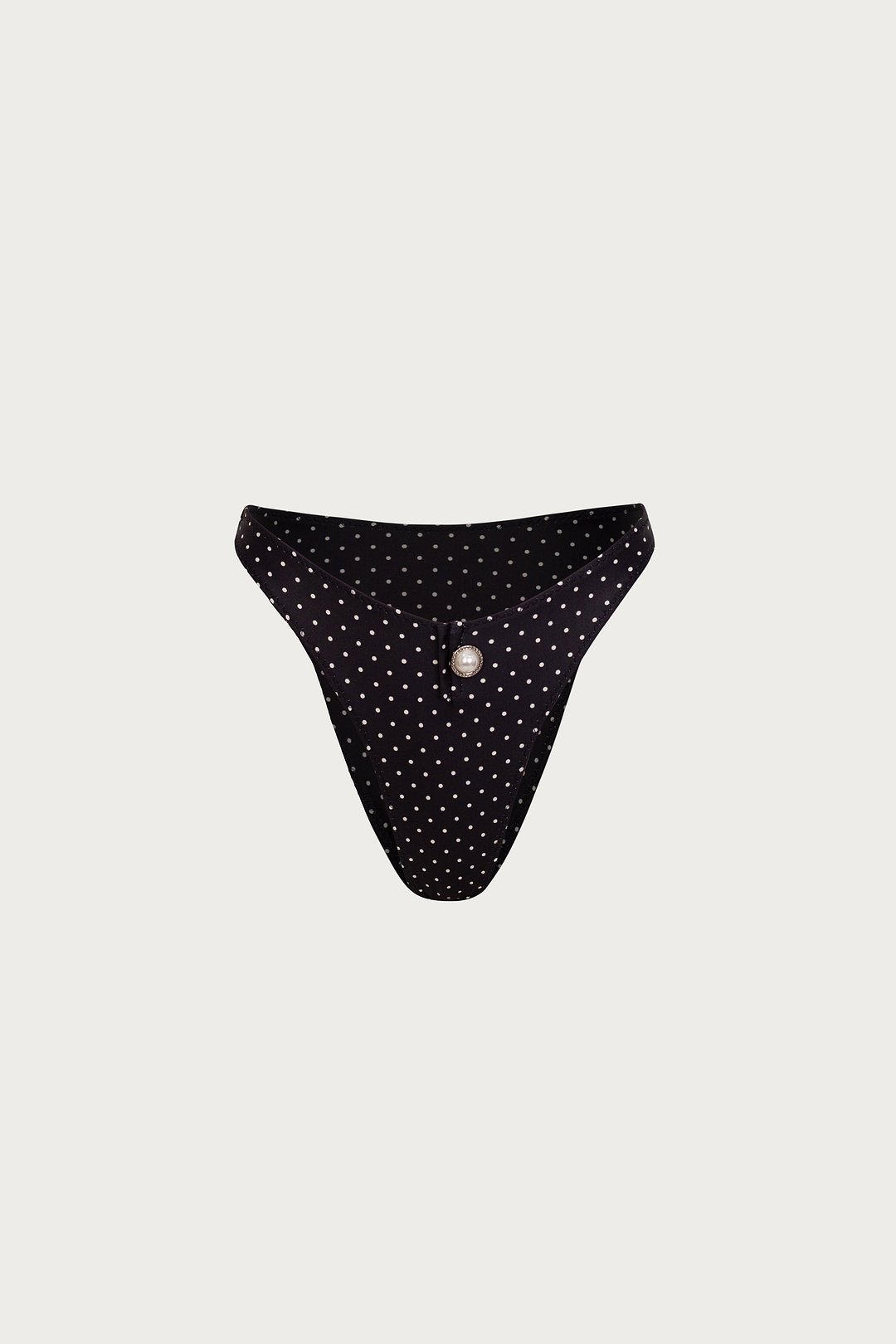 The Grace Bottom (Black Cream Polka Dot)