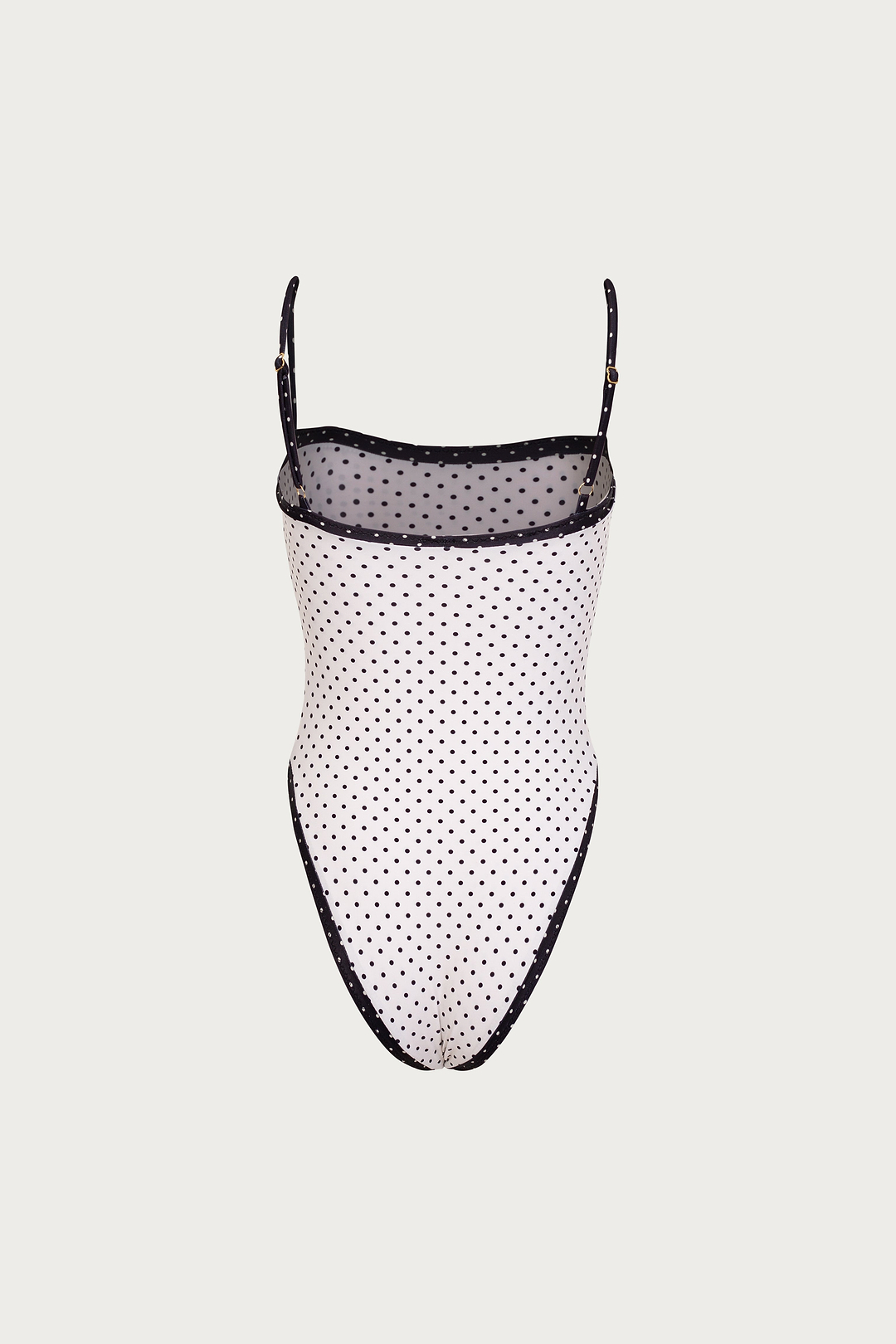 Colorblock One Piece (Cream Black Polka Dot/Black)