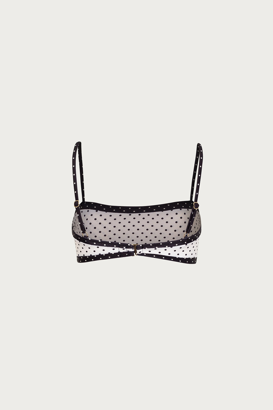 Bandeau Top (Cream Black Polka Dot/Black)