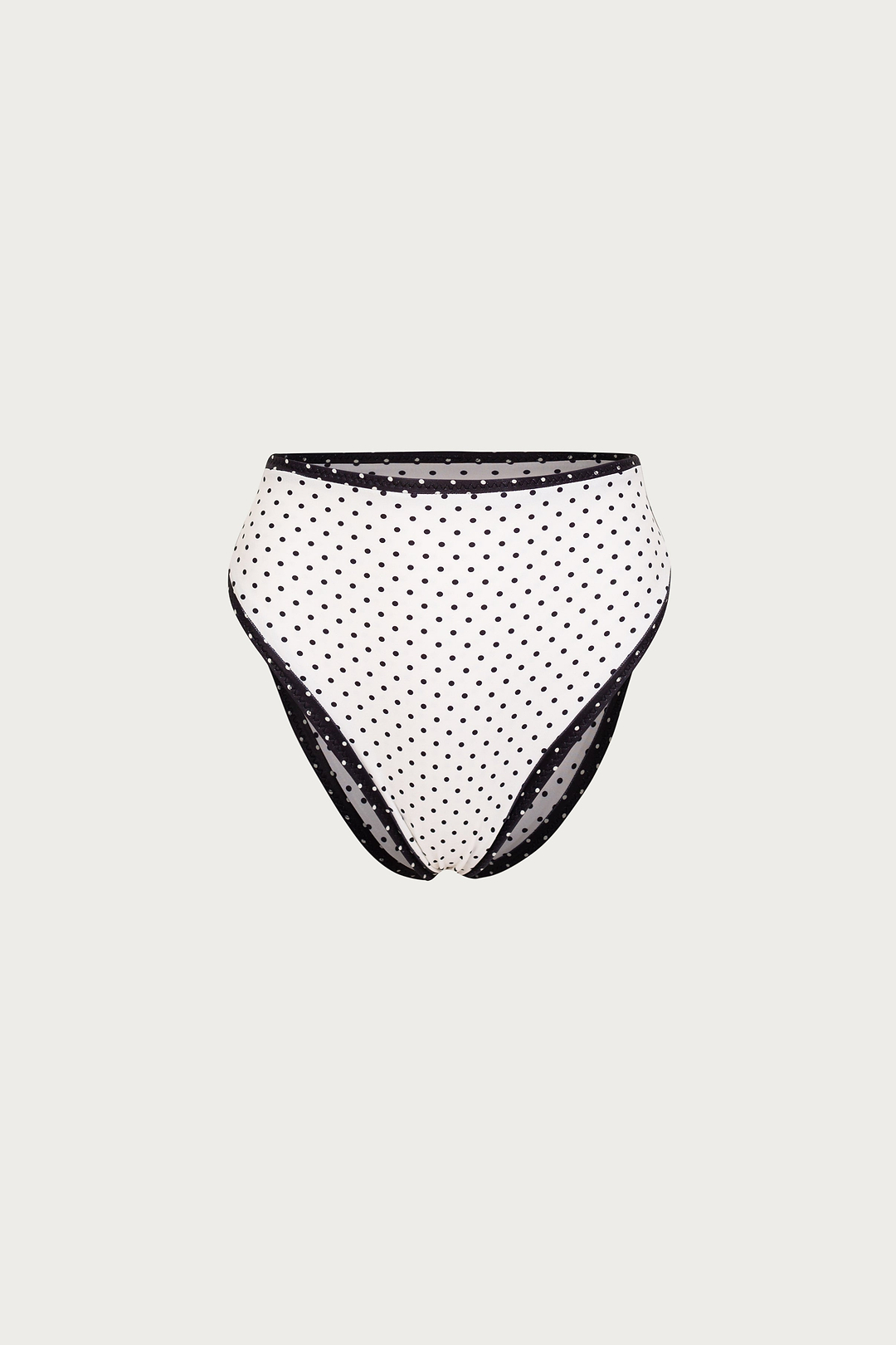 High Rise Bottom (Cream Black Polka Dot/Black)