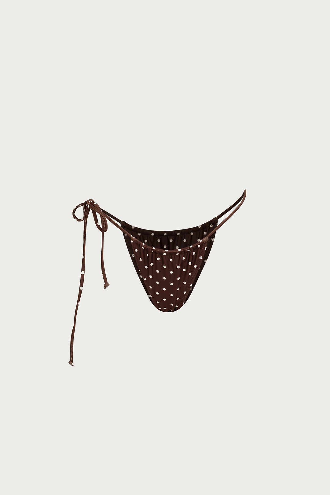 String Bottom (Brown Cream Polka Dot)