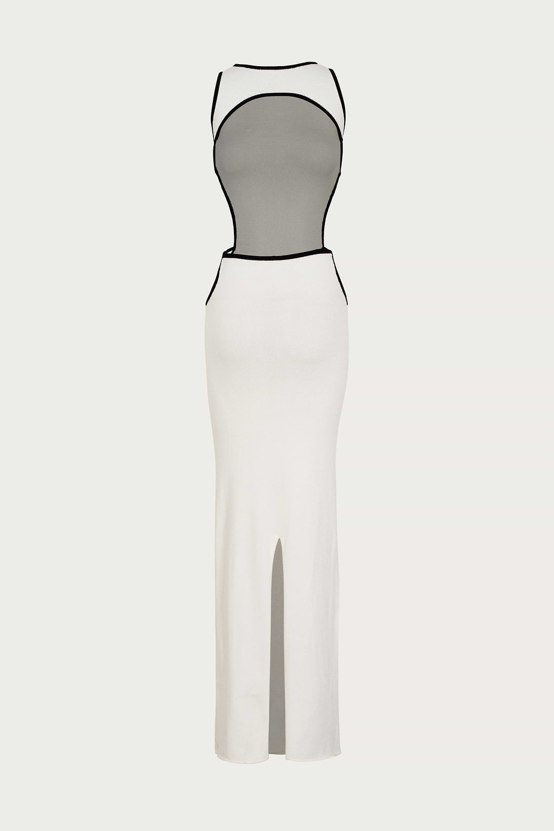 Same Tie Maxi Dress | Cream/Black | Women's Knit Dress L / Cream/Black Same Tie Maxi Dress | Cream/Black | Women's Knit Dress L / Cream/Black