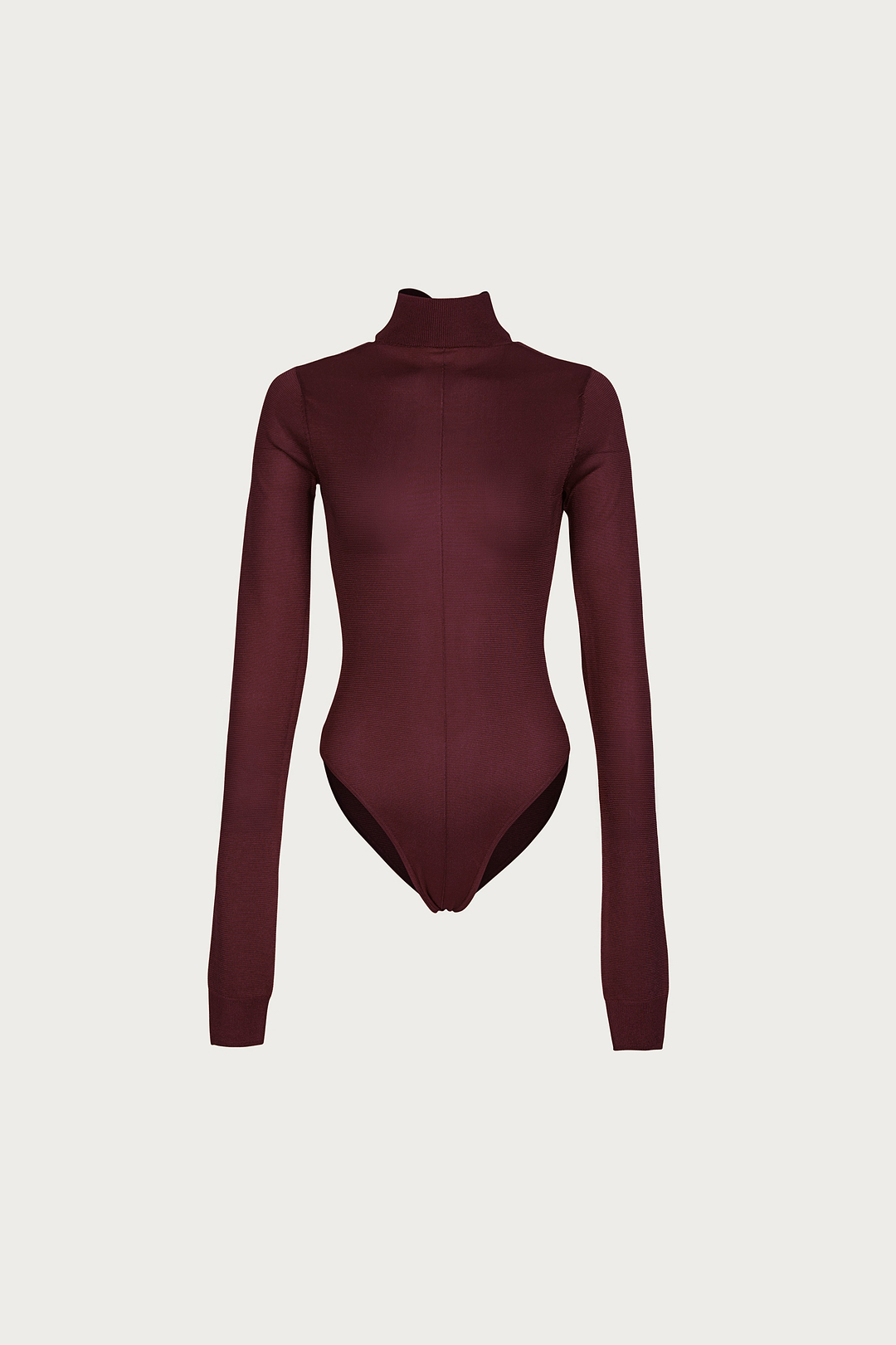 Open Back Knit Bodysuit (Merlot)