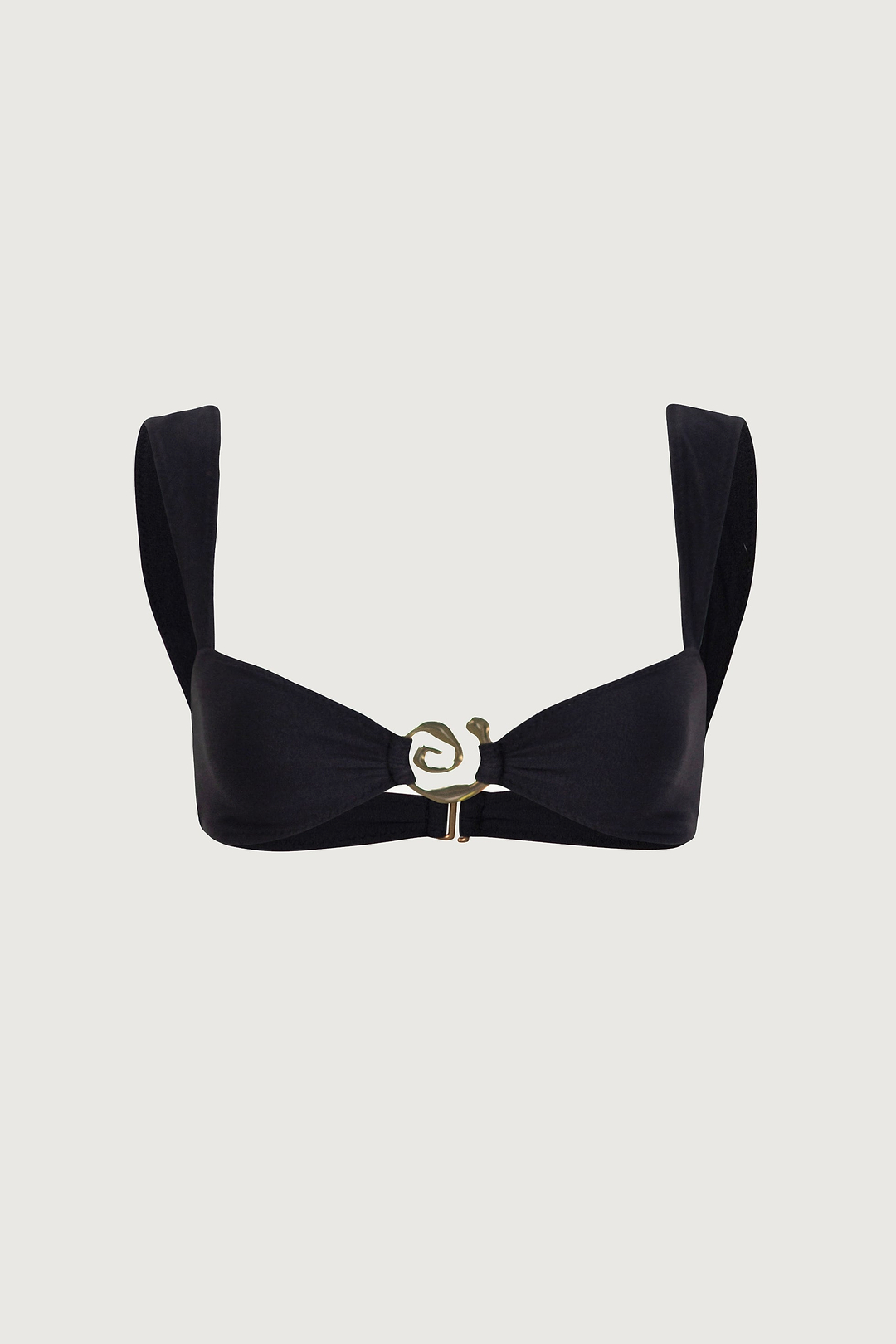 Spiral Bandeau Top (Faux Suede Black)