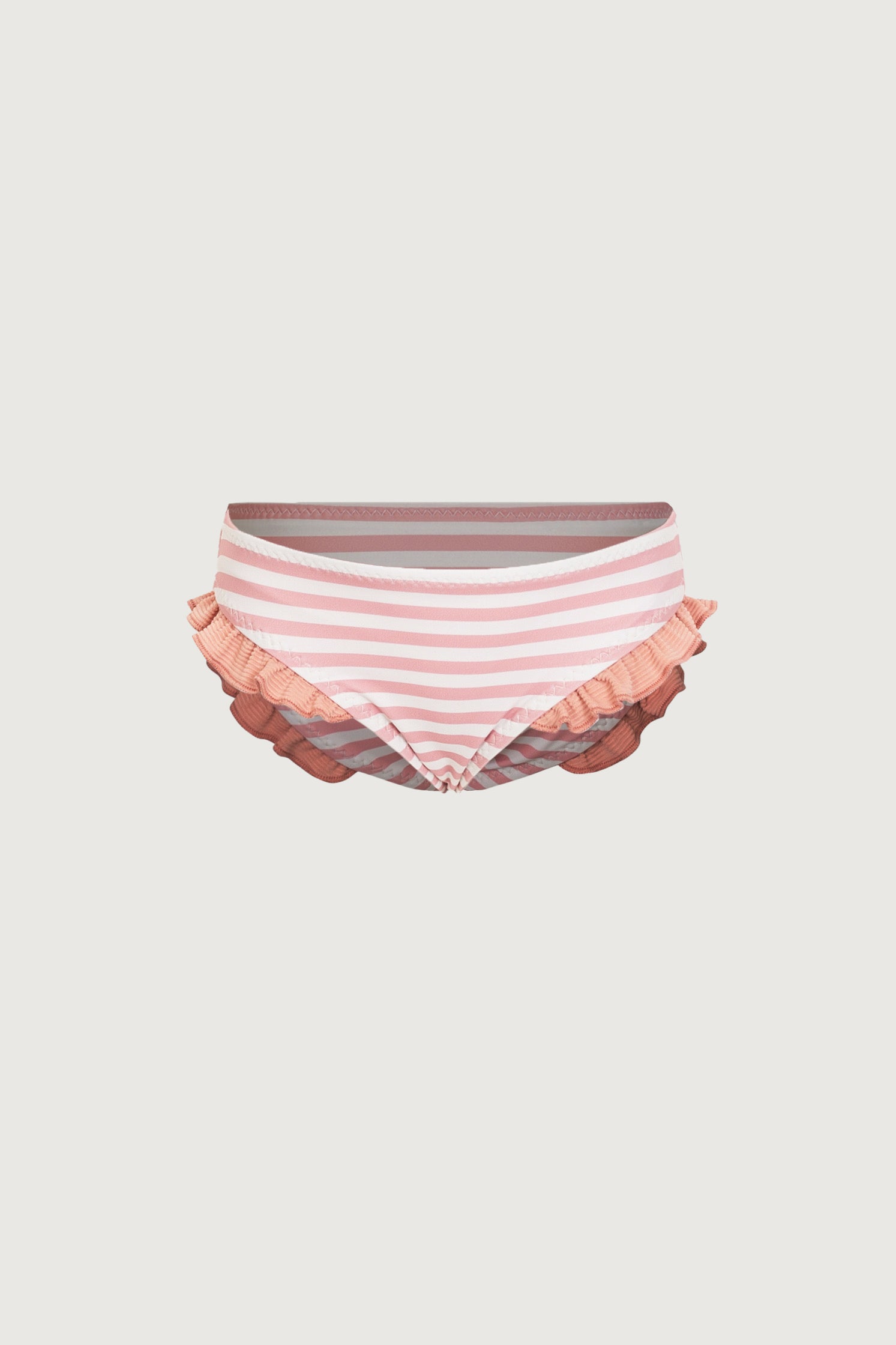 ruffle brief bottom (blush stripe/blush)