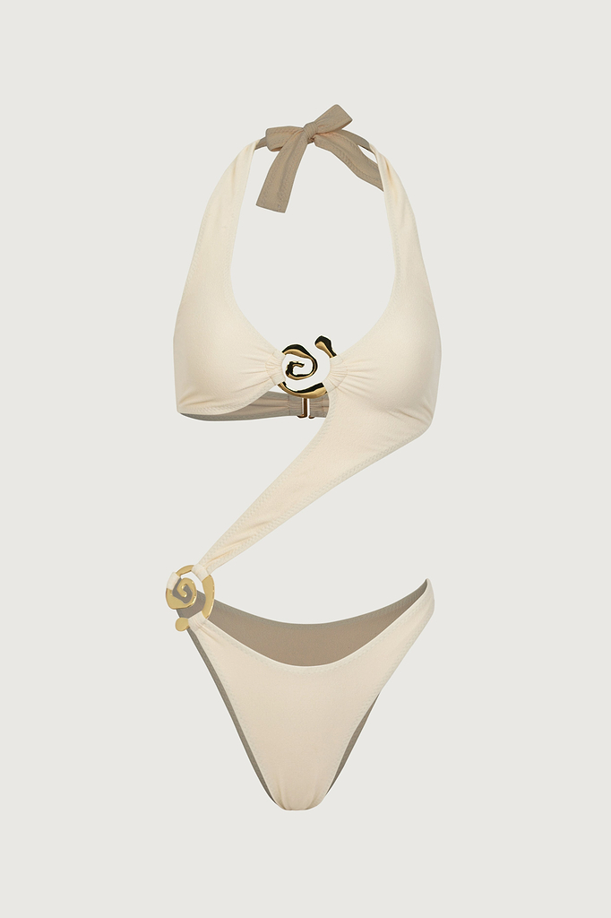 Spiral Halter One Piece