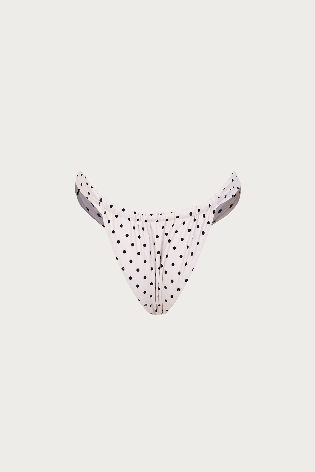 Ruched Bottom (Cream Black Polka Dot)