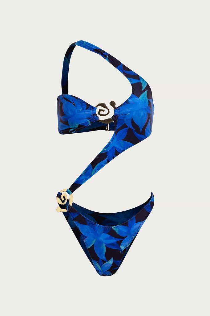 Spiral One Shoulder One Piece