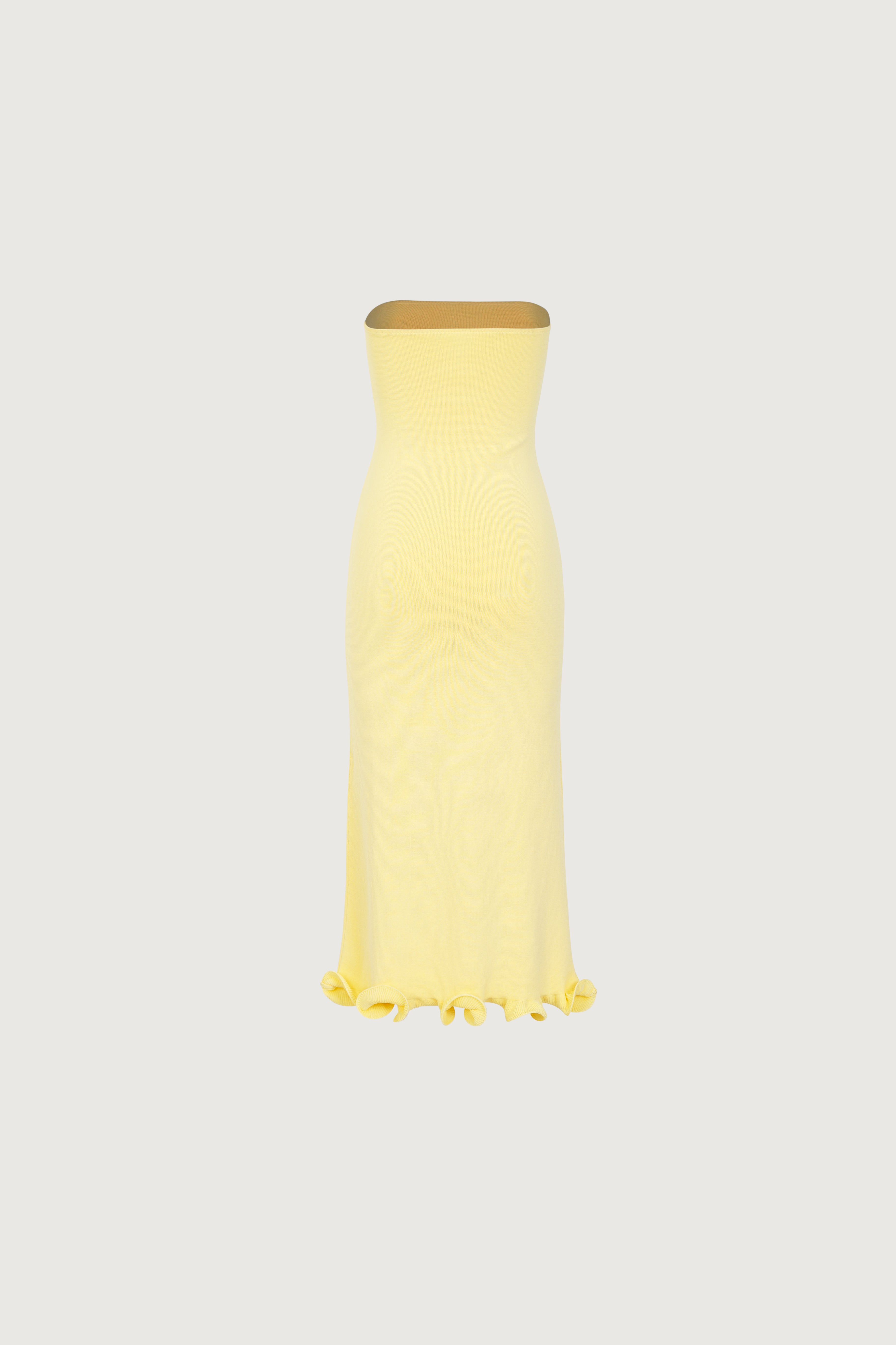 Same Ruffle Hem Strapless Dress | Butter Yellow L / Butter Yellow Same Ruffle Hem Strapless Dress | Butter Yellow L / Butter Yellow