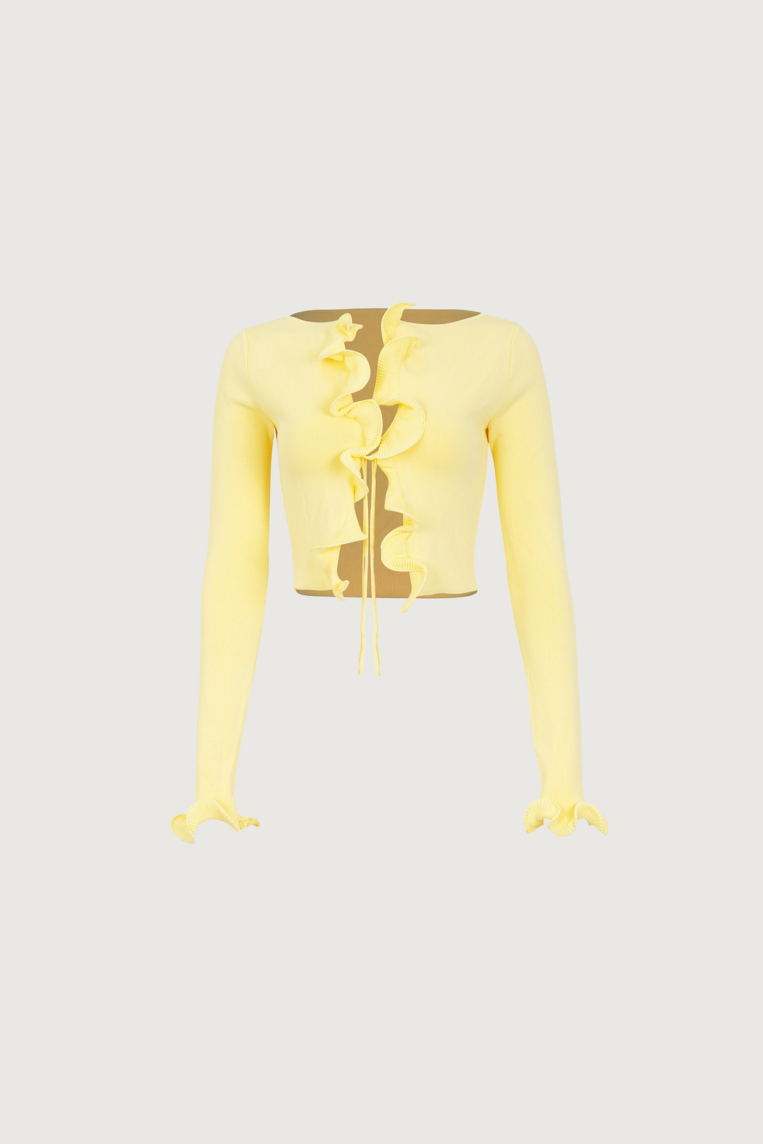 Ruffle Hem Top (Butter Yellow)