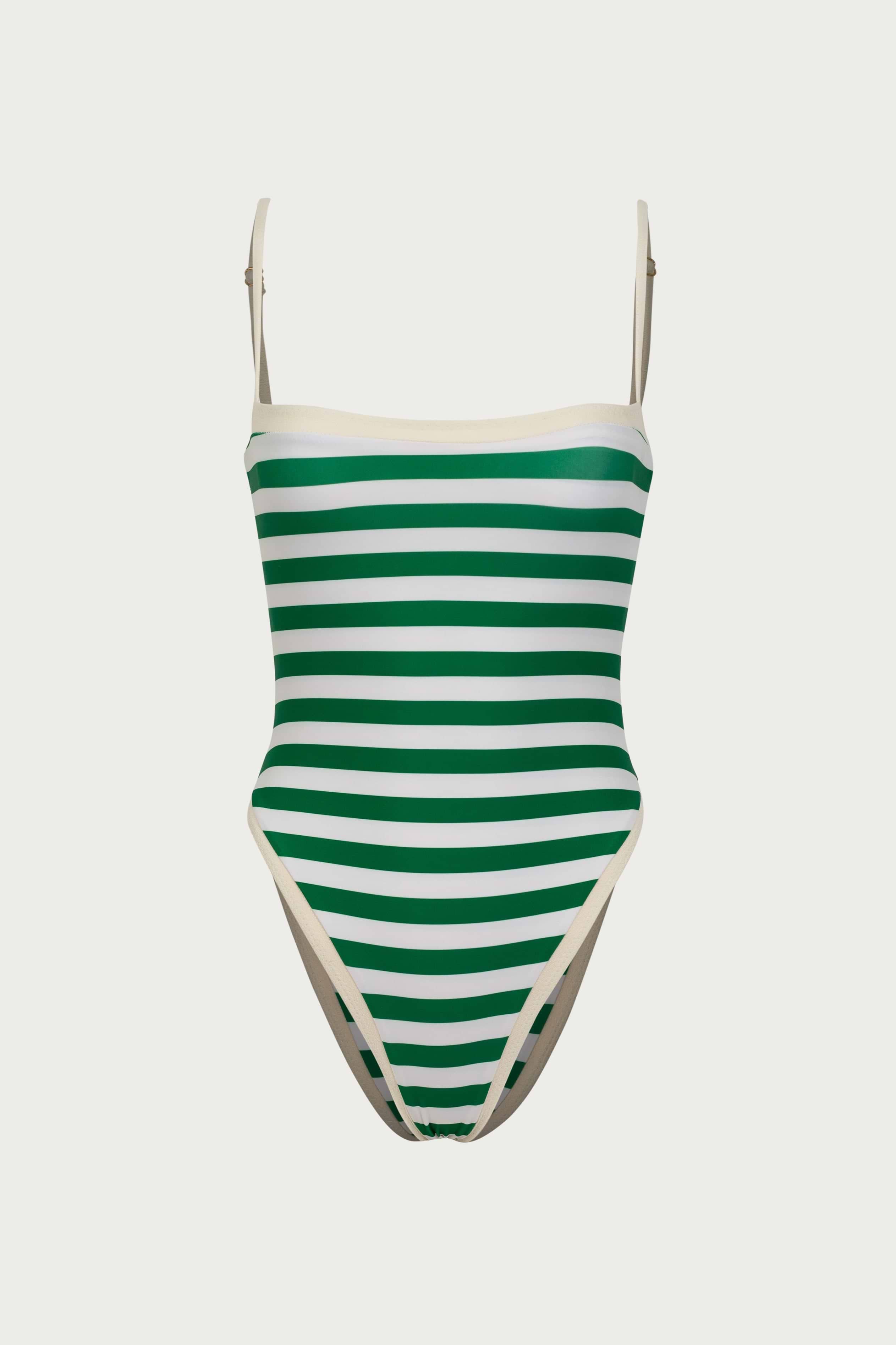 SAME One Piece | Green Stripe | Women's Swim