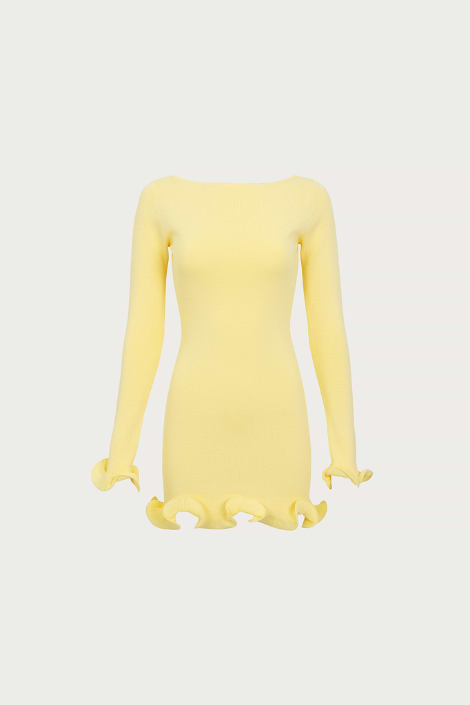 Ruffle Hem Mini Dress