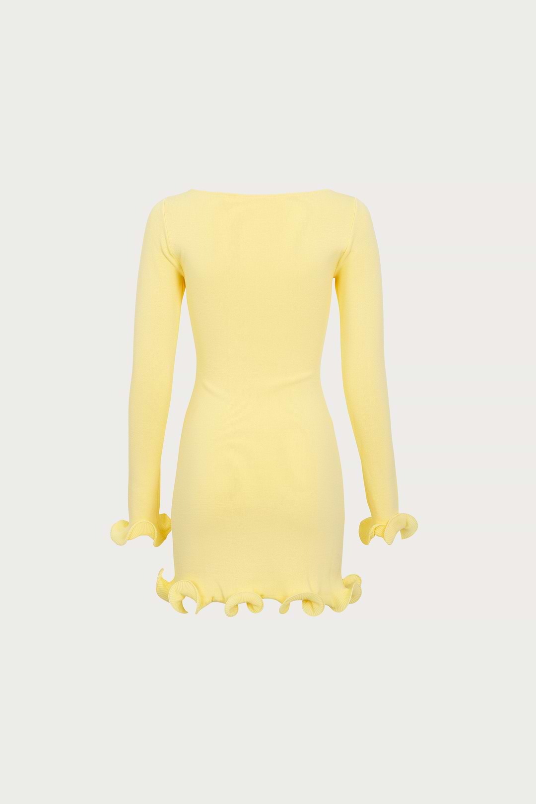 Ruffle Hem Mini Dress (Butter Yellow) Ruffle Hem Mini Dress (Butter Yellow)