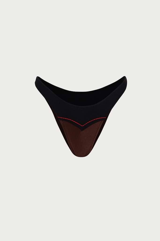 SAME LOS ANGELES Western 90s Bottoms Brown/Faux Suede Black