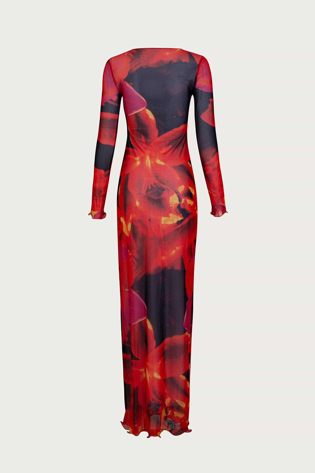 SAME Mesh Maxi Dress | Red Tropical | Women's Dress L / Red Tropical SAME Mesh Maxi Dress | Red Tropical | Women's Dress L / Red Tropical