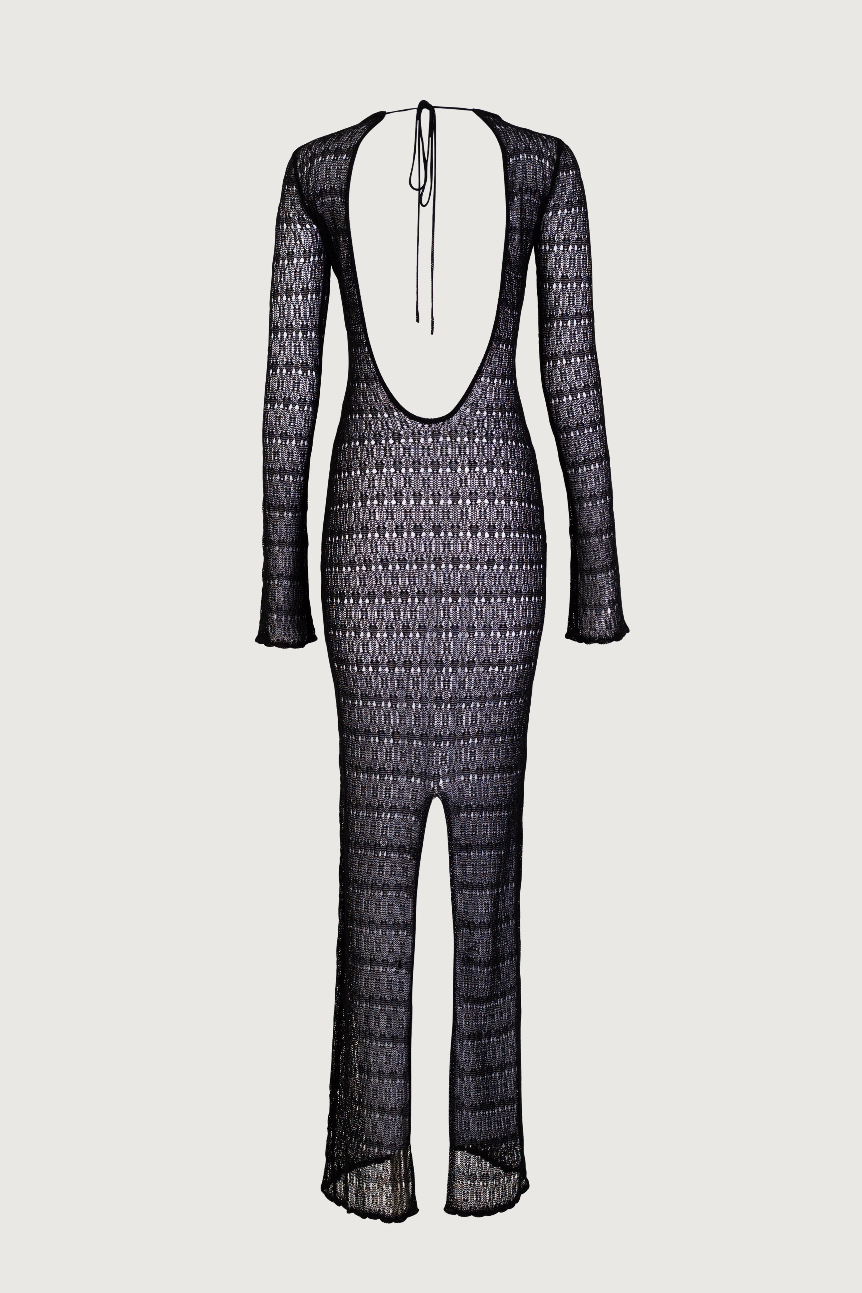 SAME Keyhole Crochet Dress | Black | Women's Dress