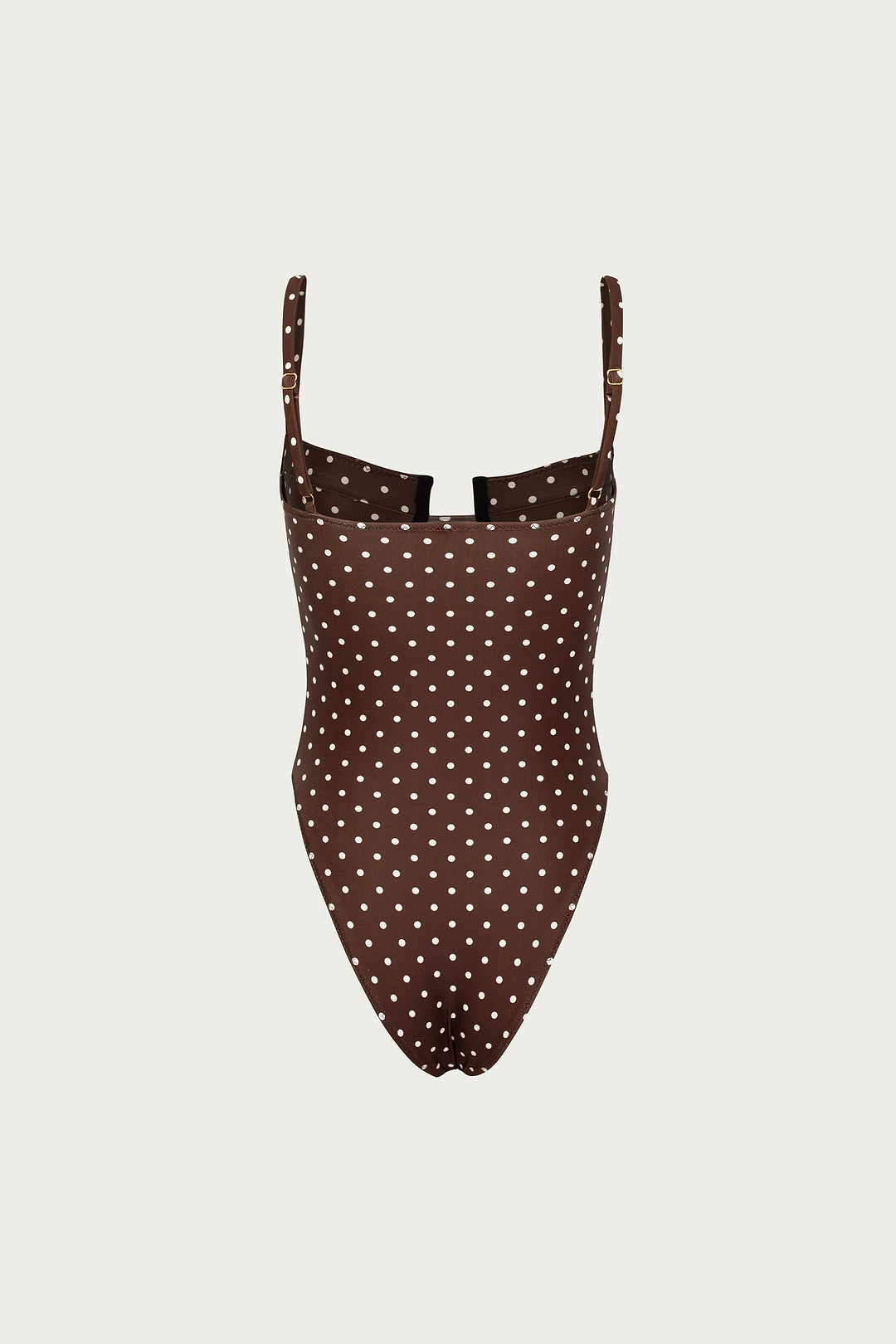 Bustier One Piece (Brown Cream Polka Dot)