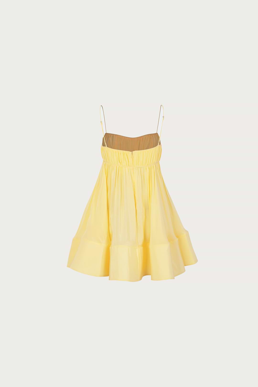 ruched flounce dress FRAME Ruched 3/4-Sleeve Flounce Dress