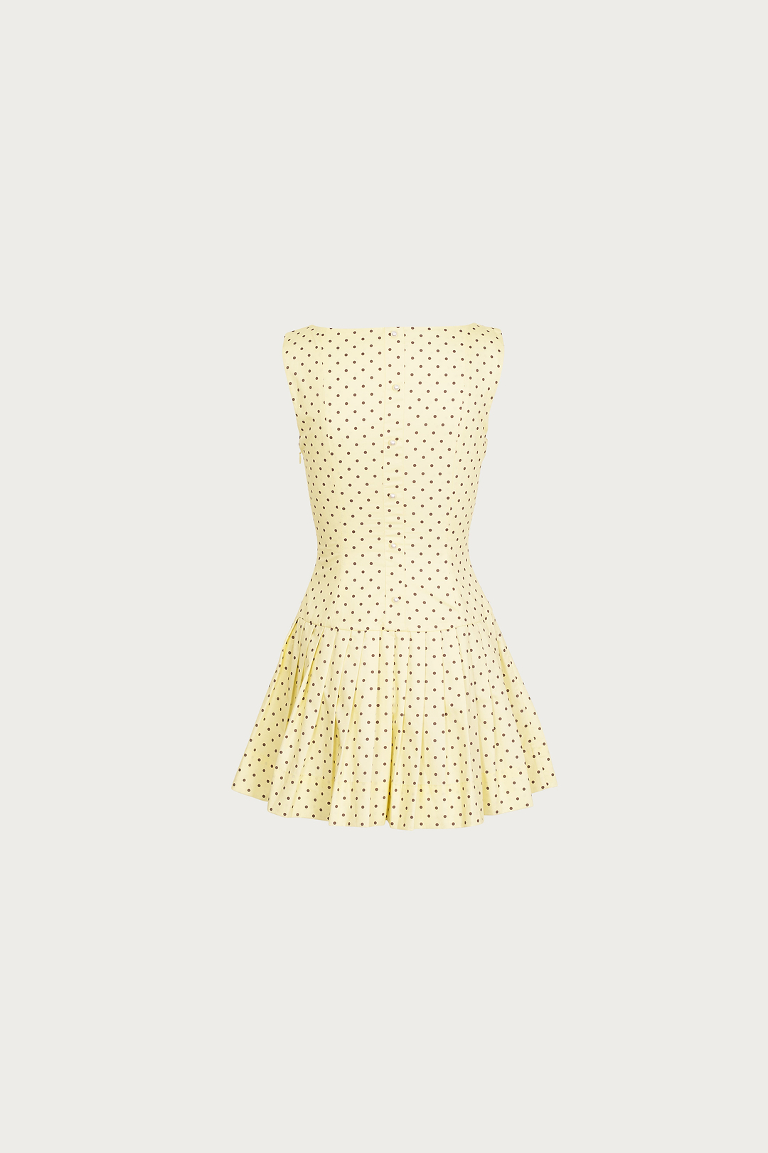 Poplin Mini Dress (Yellow Polka Dot)