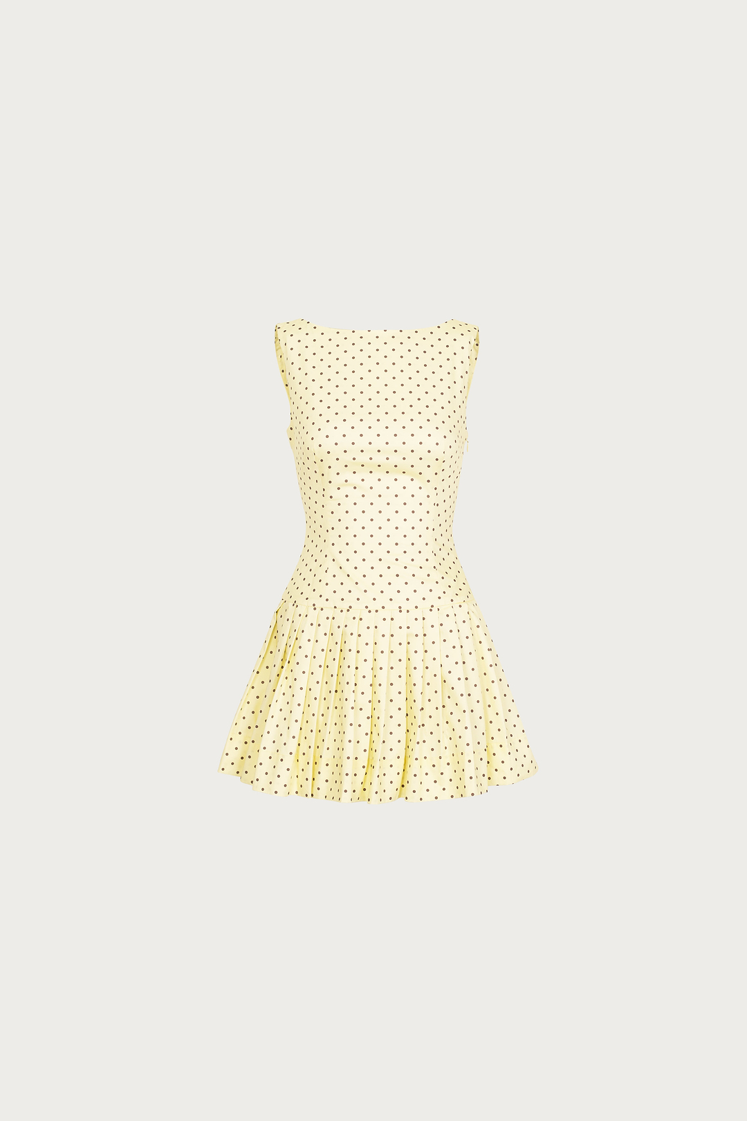 Poplin Mini Dress (Yellow Polka Dot)