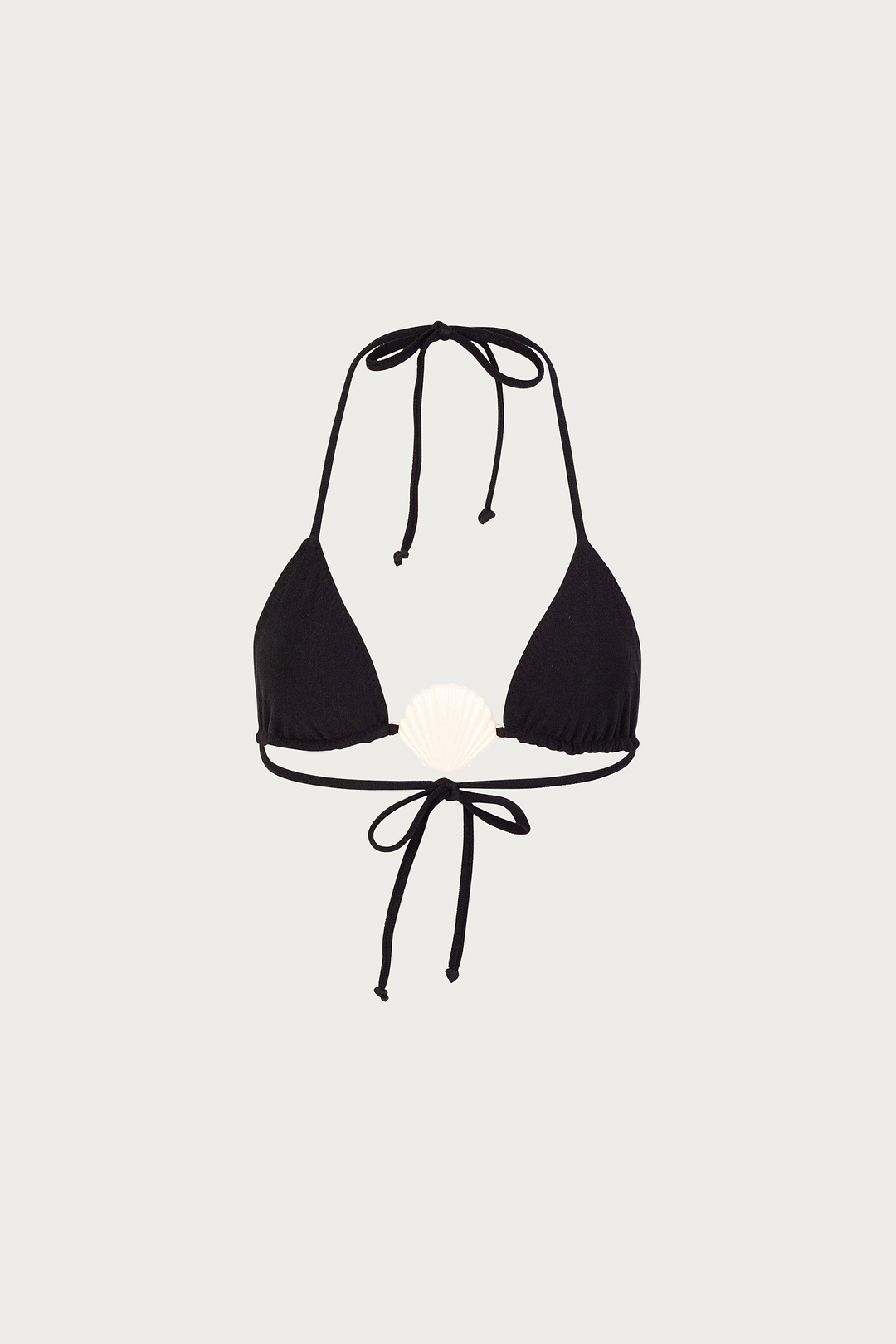 Shell Triangle Top (Faux Suede Black)