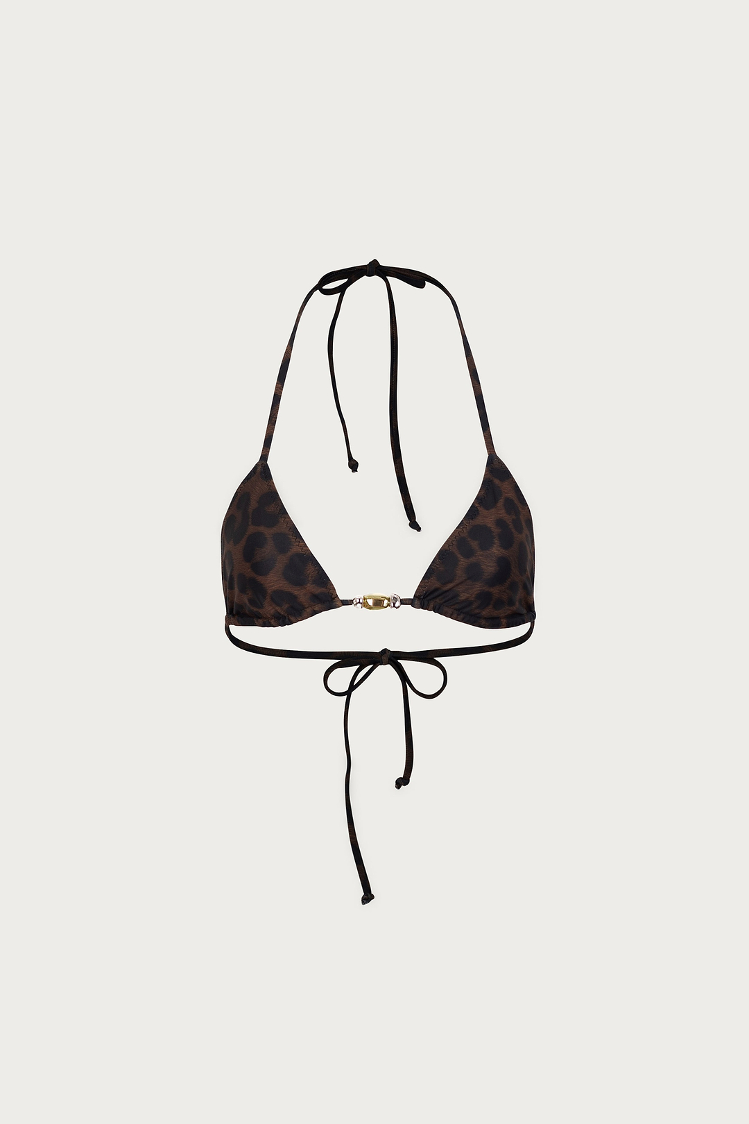 Stone Beaded Triangle Top (Cheetah)