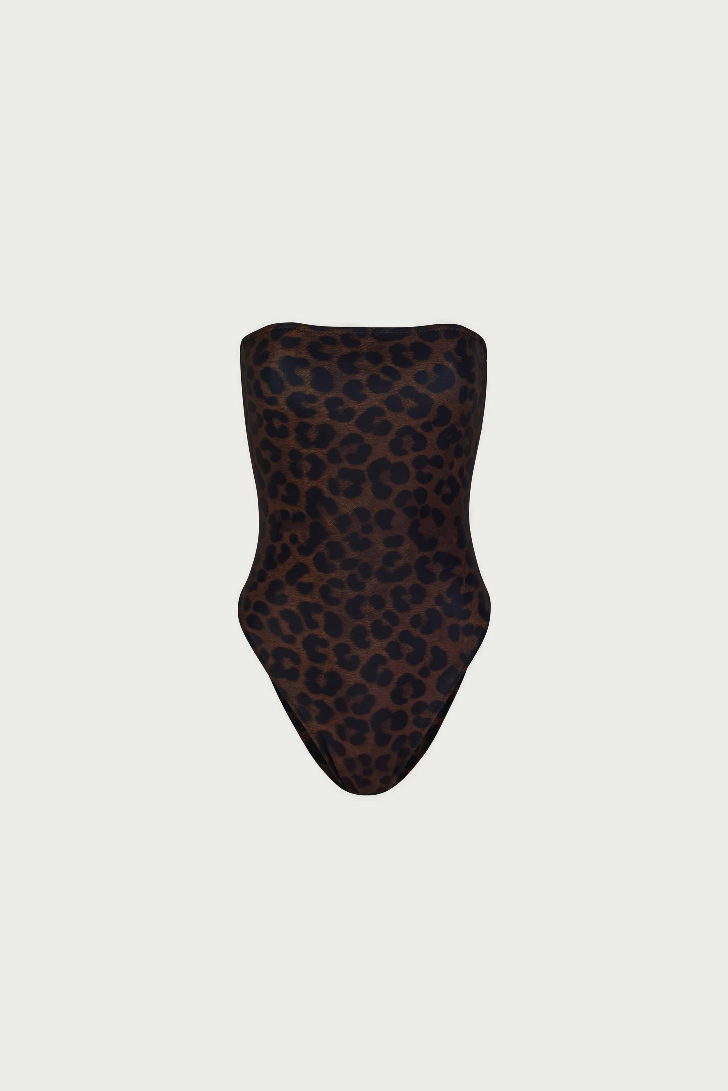 Strapless One Piece (Cheetah)