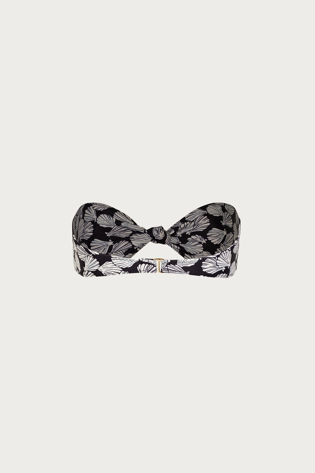 Knotted Bandeau Top (Palm Beach Shell Black/Cream)