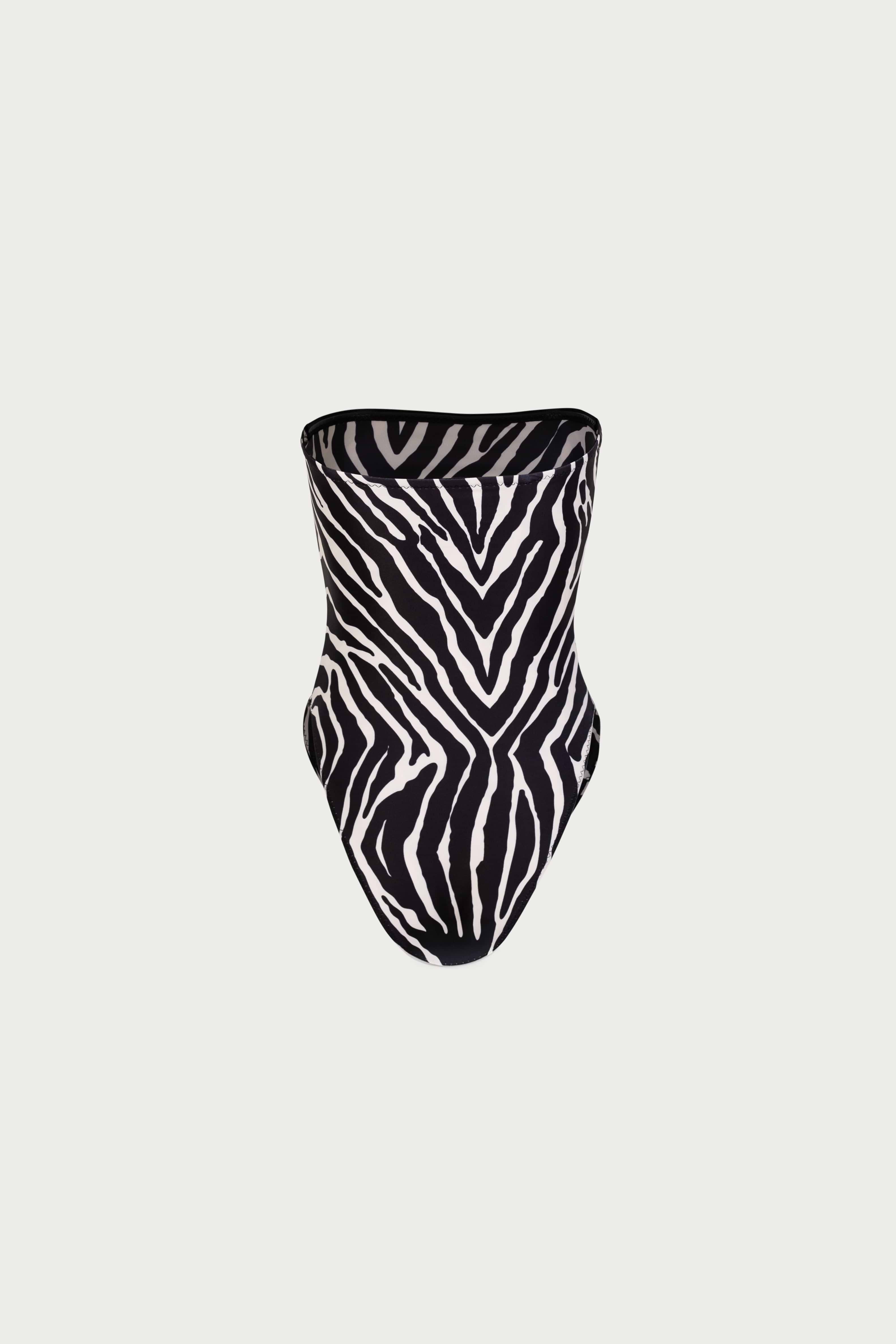 SAME Strapless One Piece | Zebra