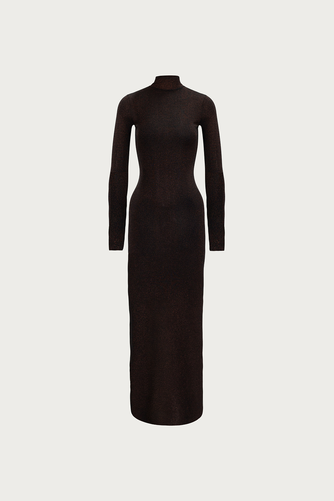 Shimmer Mockneck Dress (Black)