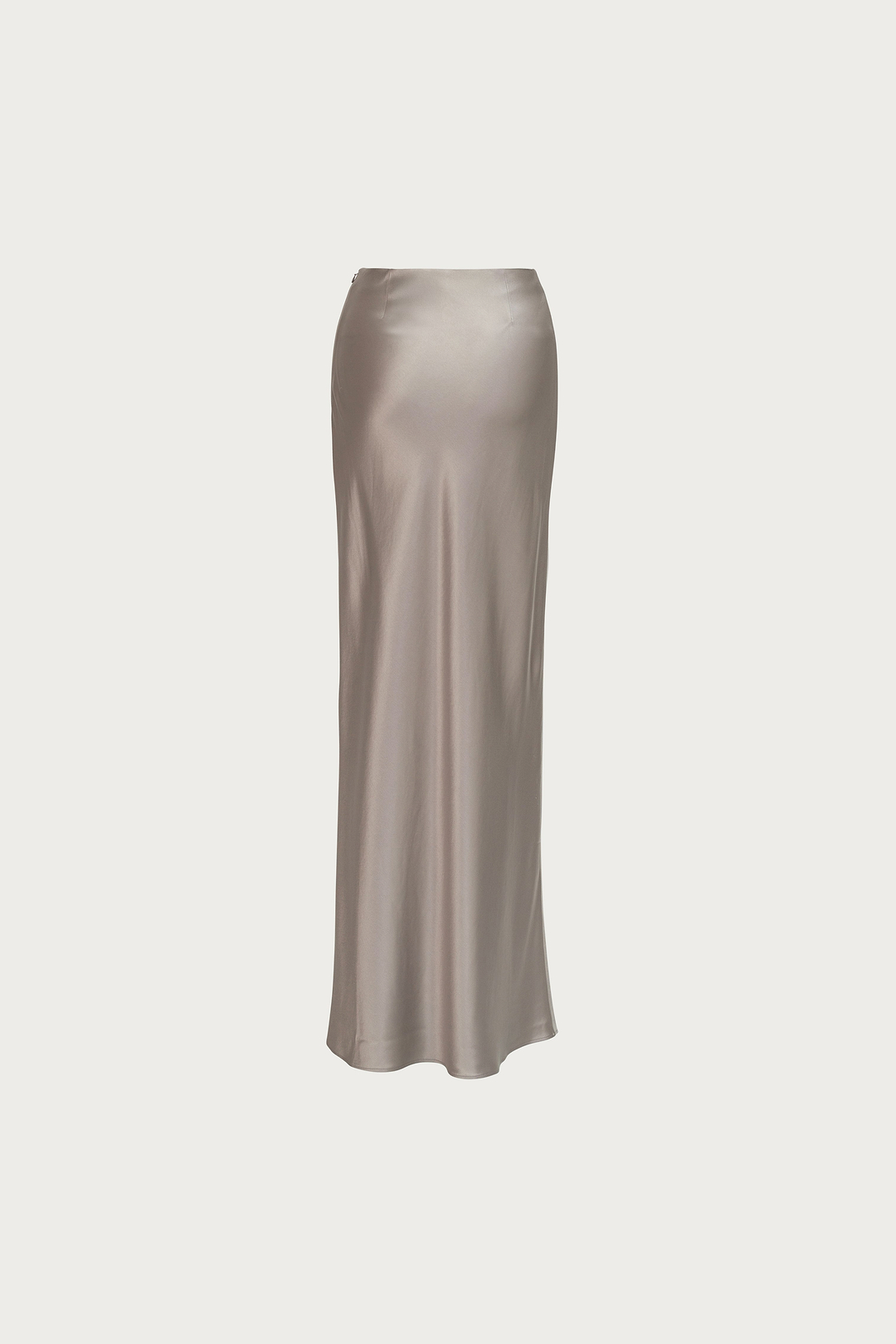 Satin Maxi Skirt (Silver)