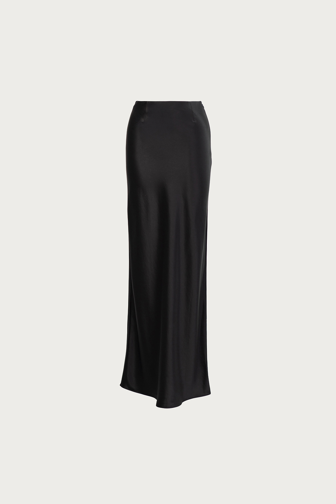 Satin Maxi Skirt (Black)