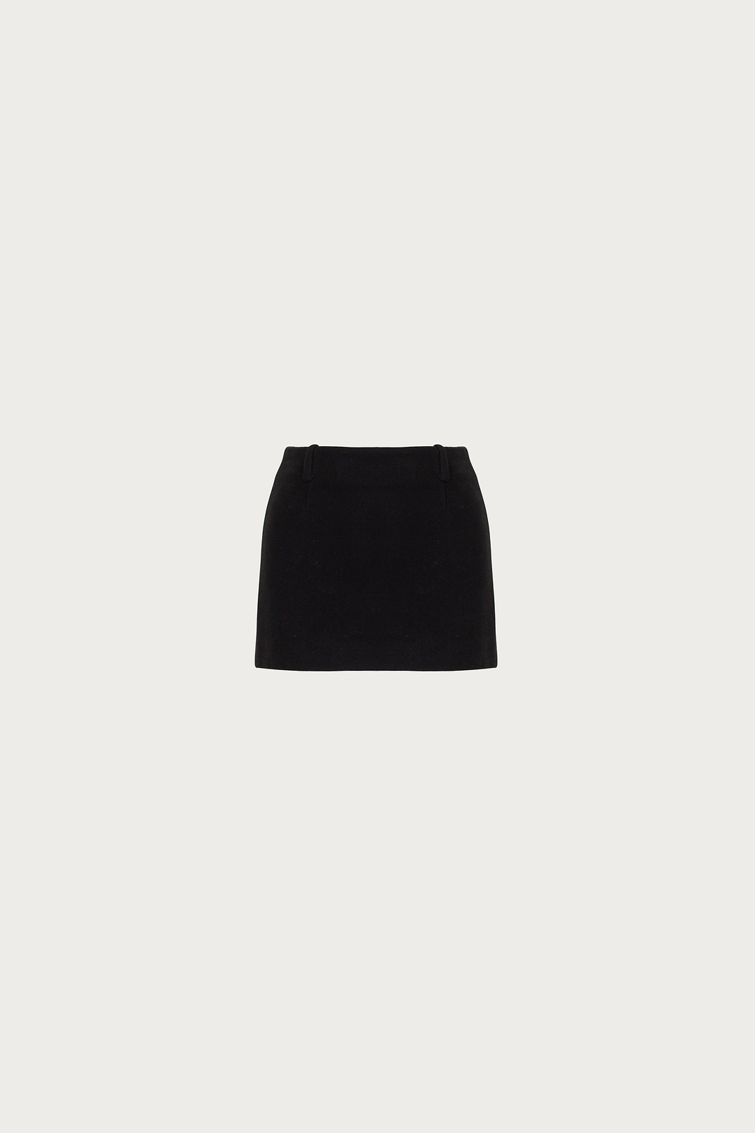 Wool Mini Skirt (Black)