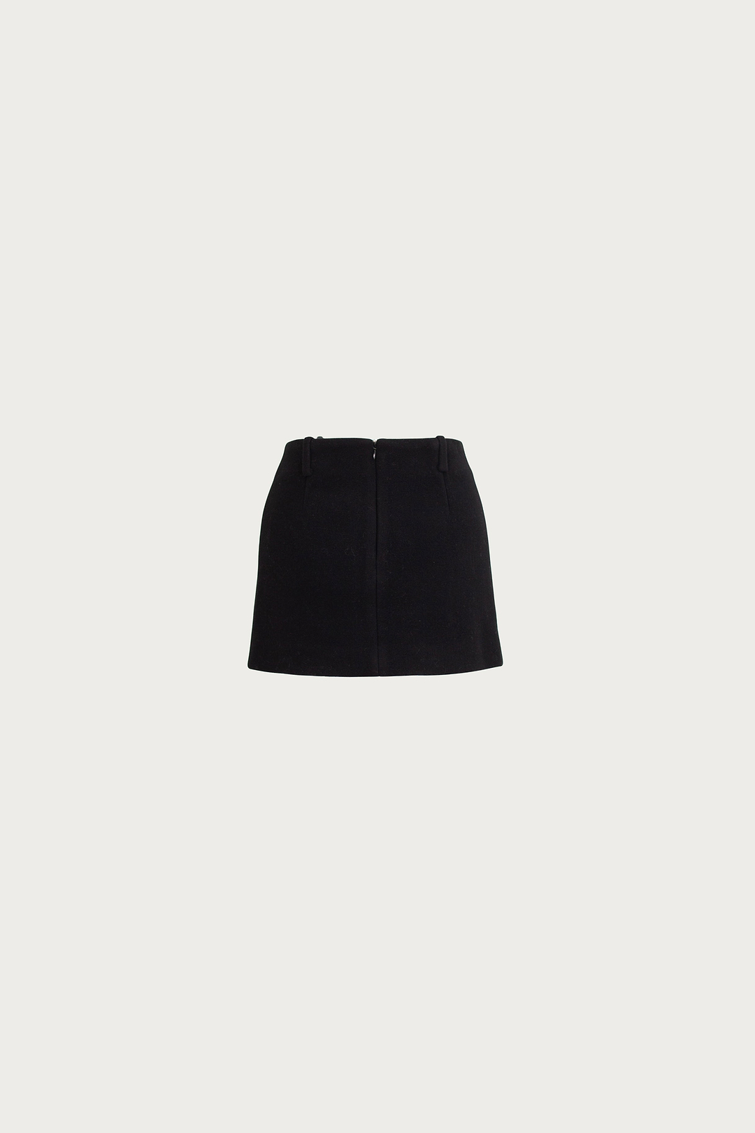 Wool Mini Skirt (Black)