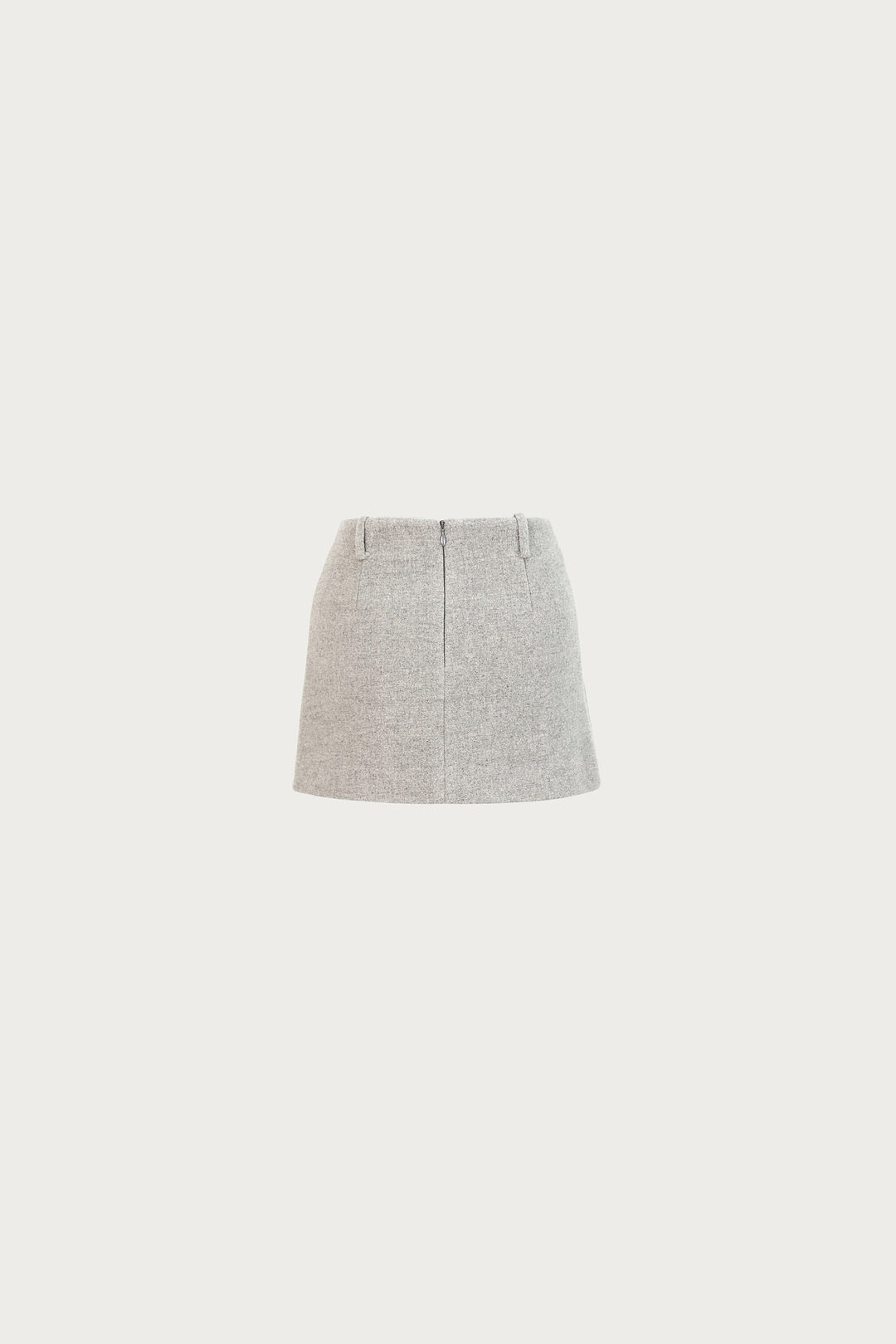 Wool Mini Skirt (Gray)