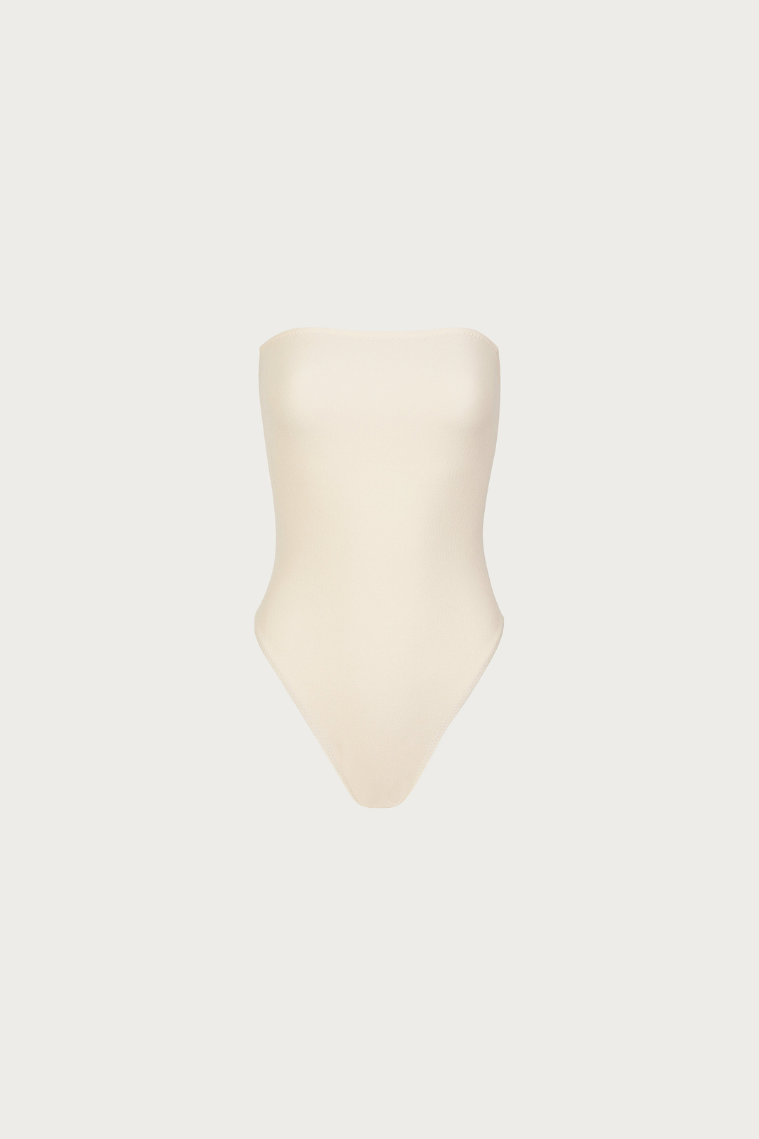 Strapless One Piece (Faux Suede Cream)