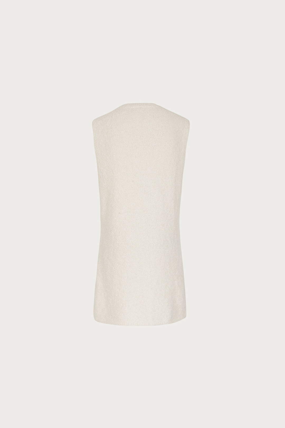 Sleeveless Knit Mini Dress (White Bouclé)