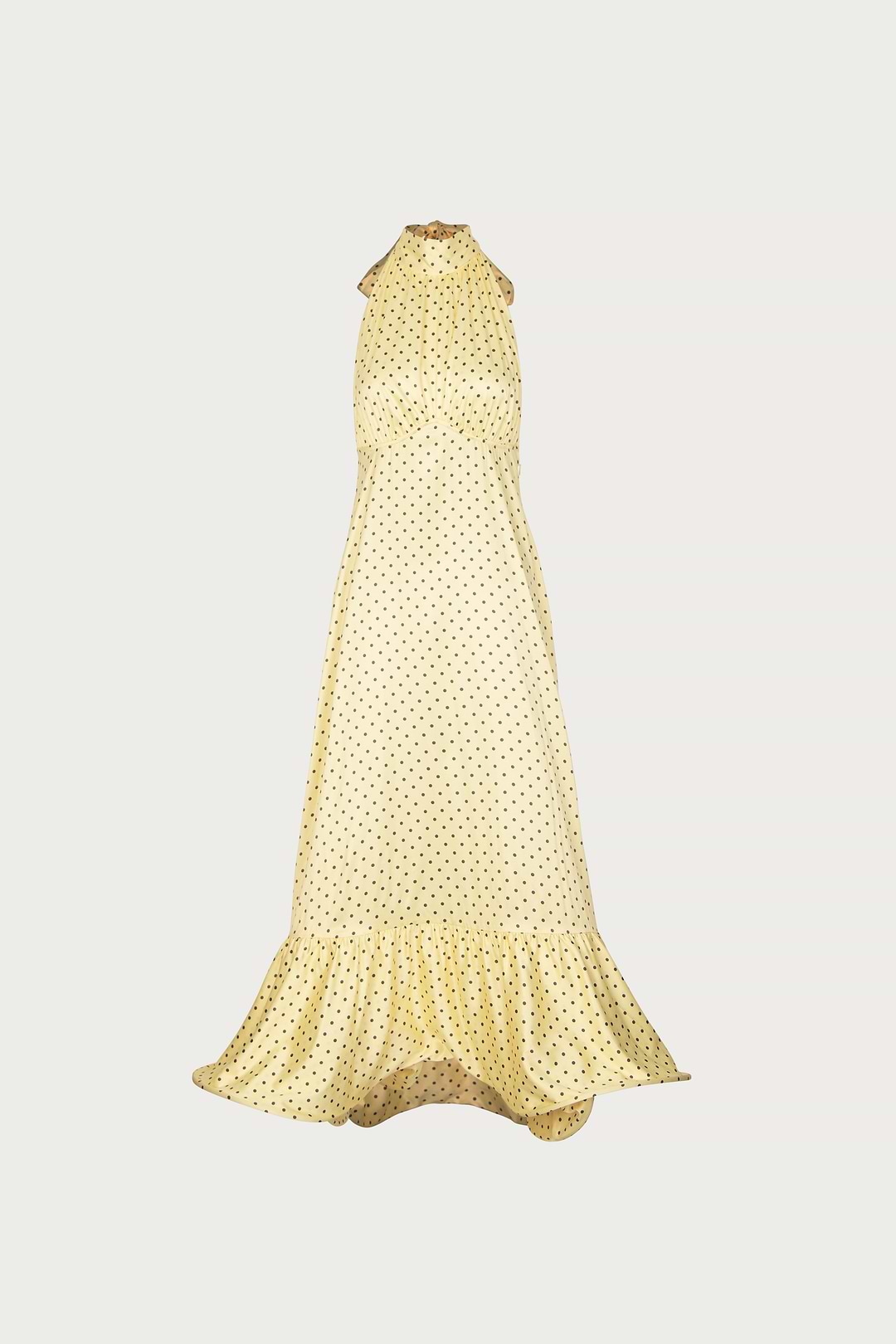 SAME Halter Flounce Midi Dress | Butter Yellow Polka Dot | Women's Dress SAME Halter Flounce Midi Dress | Butter Yellow Polka Dot | Women's Dress