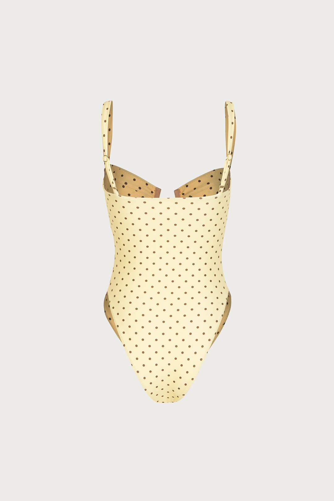 Bustier One Piece (Yellow Brown Polka Dot)