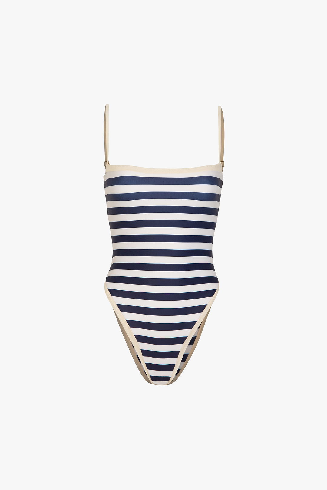 Colorblock One Piece (Navy Cream Stripe)