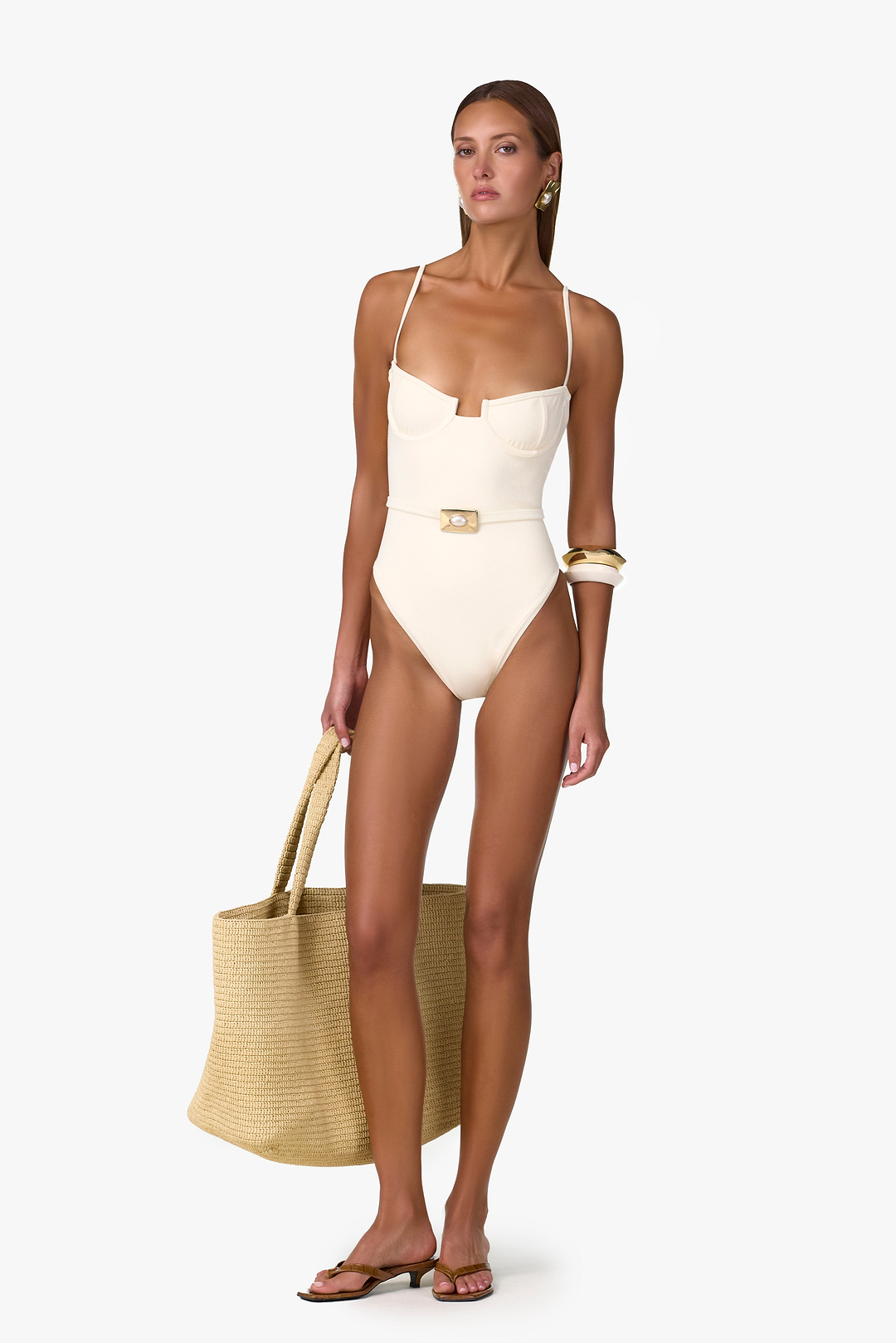 Hammer Pearl One Piece (Faux Suede Cream)