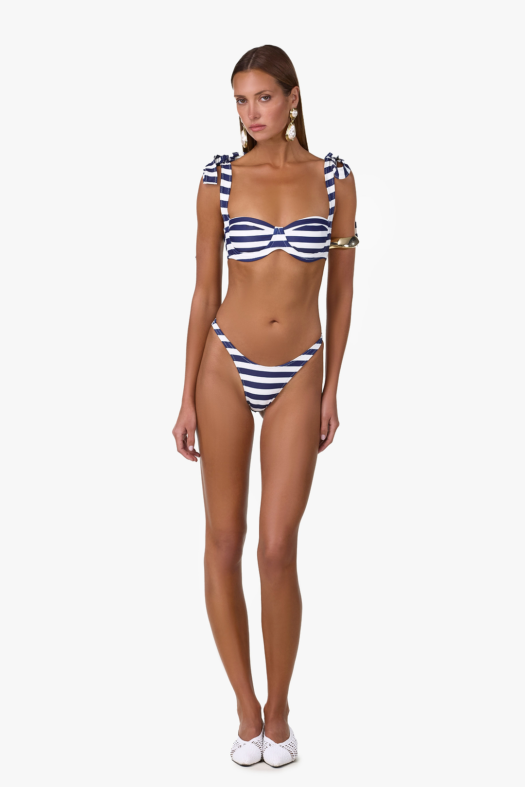 90s Bottom (Navy Cream Stripe)