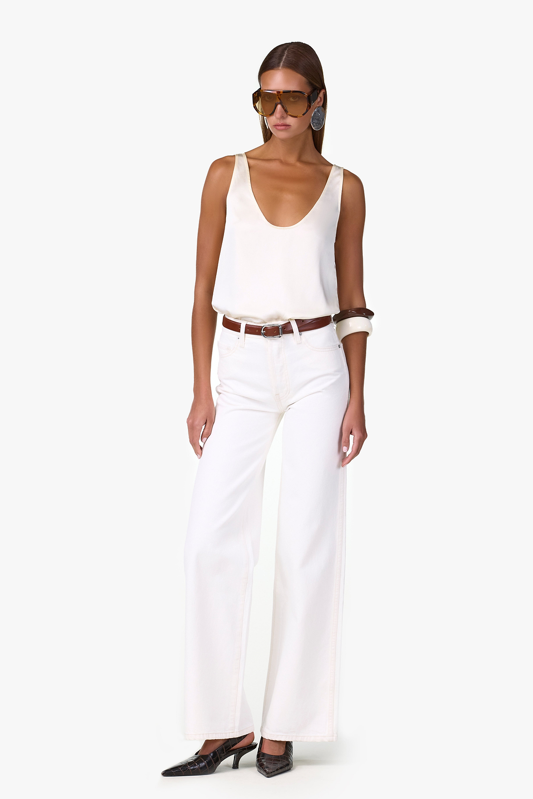 The Wide Leg Jean (Off White)