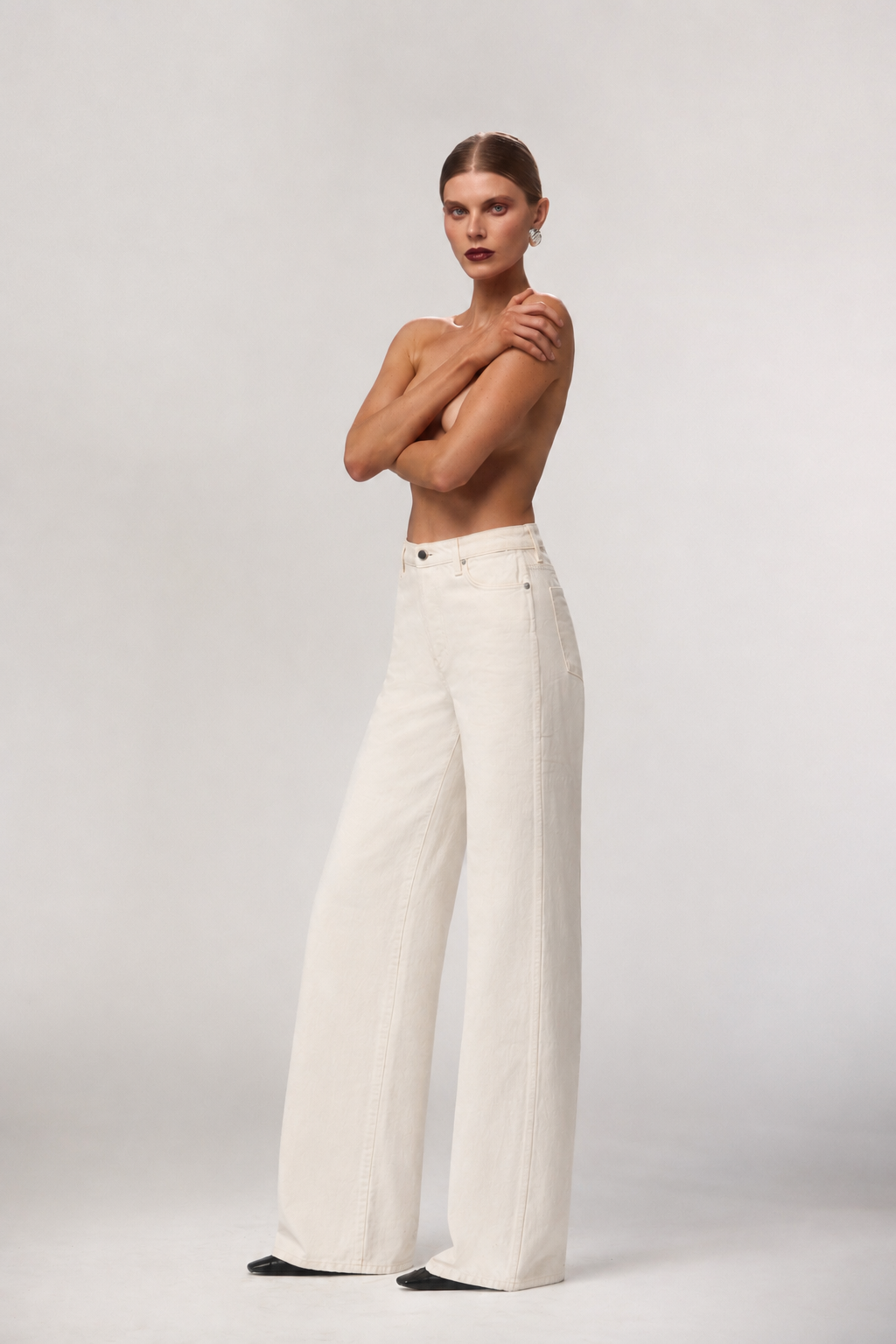 The Wide Leg Jean (Off White)