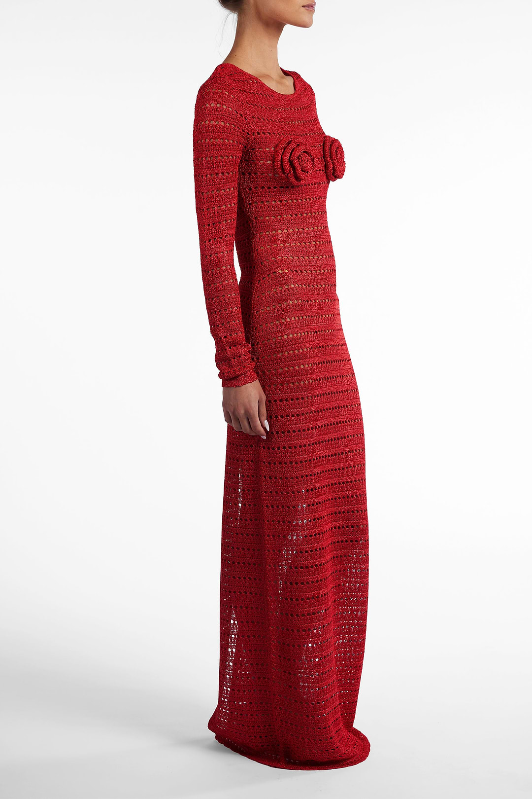 Same Rosette Crochet Dress | Red | Women's Dress Xs / Red Same Rosette Crochet Dress | Red | Women's Dress Xs / Red