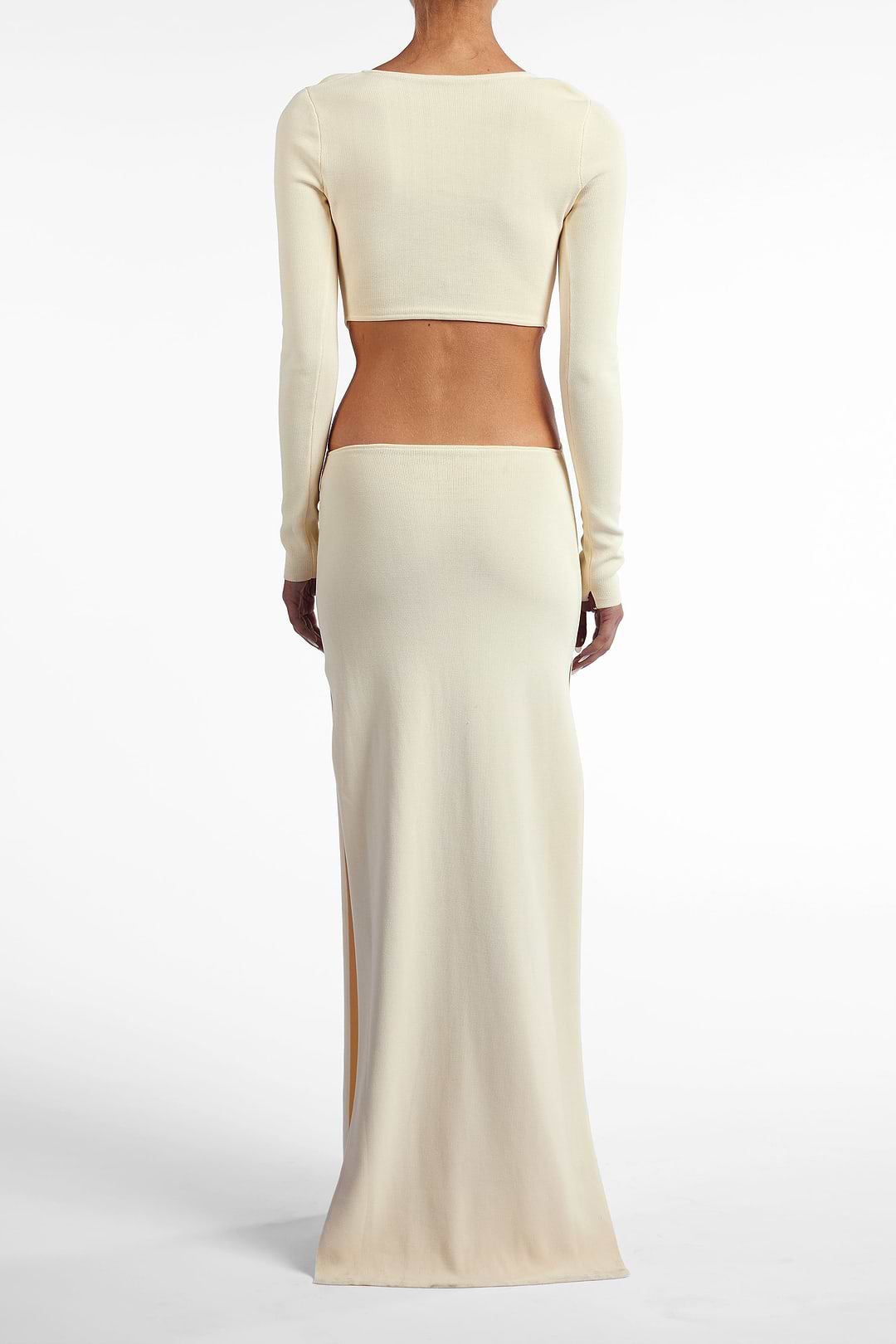 Same Long Sleeve Cut Out Maxi Dress | Cream XXS / Cream Same Long Sleeve Cut Out Maxi Dress | Cream XXS / Cream