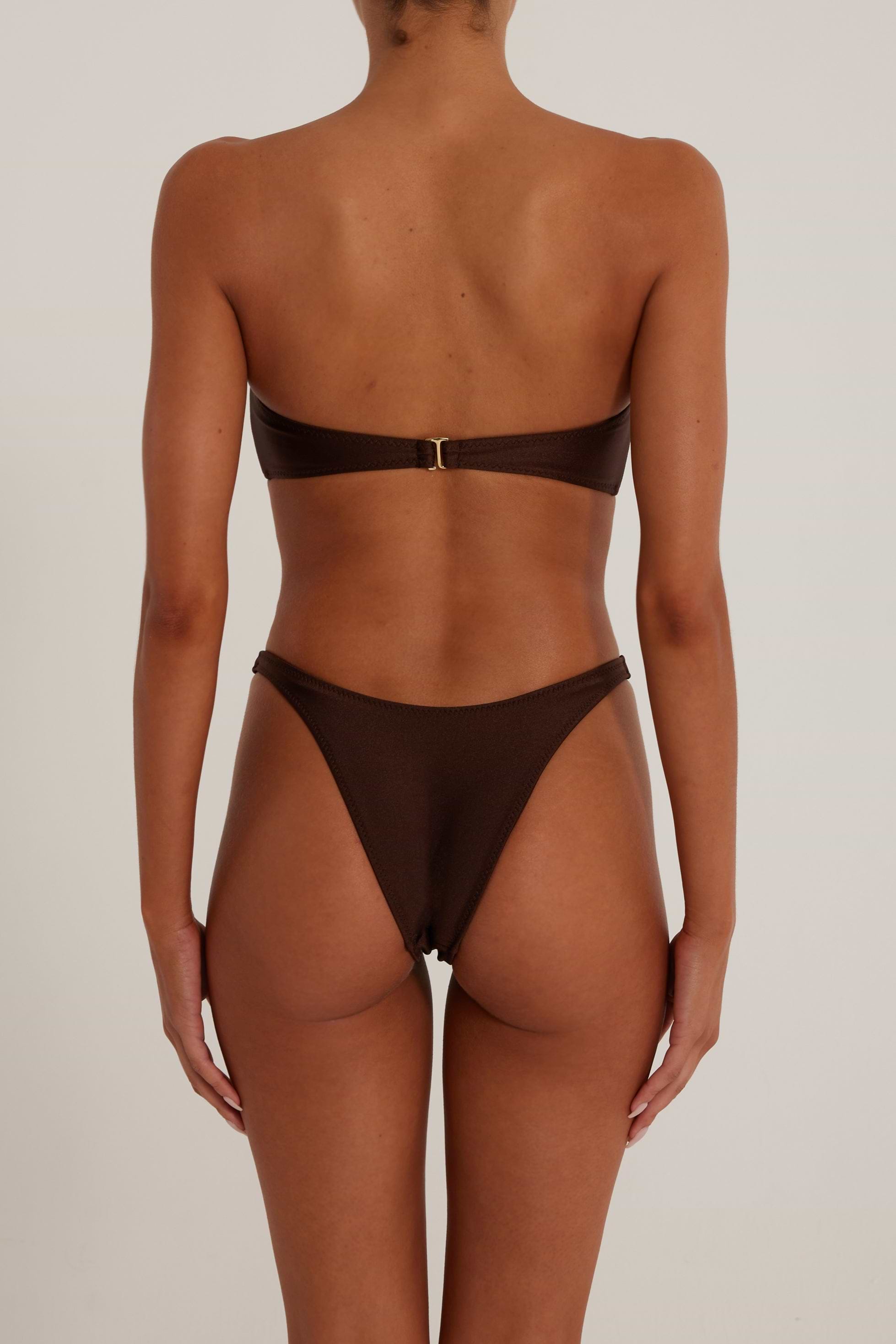 SAME Knotted Bandeau Top | Chocolate Brown